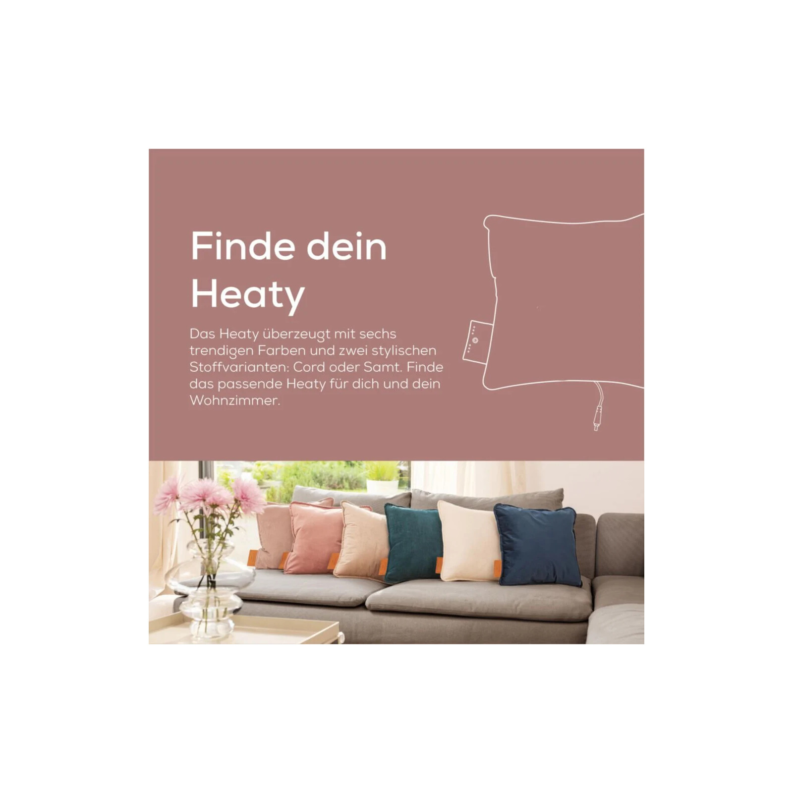 BEURER HK 77 Akku-Heizkissen blush-rose