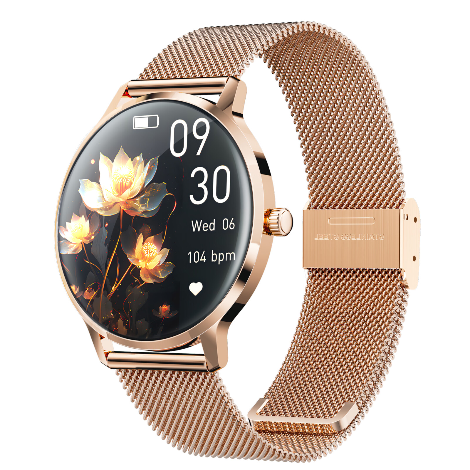 Felixx Smartwatch F616, Amoled 1.65, SUN, rose-gold