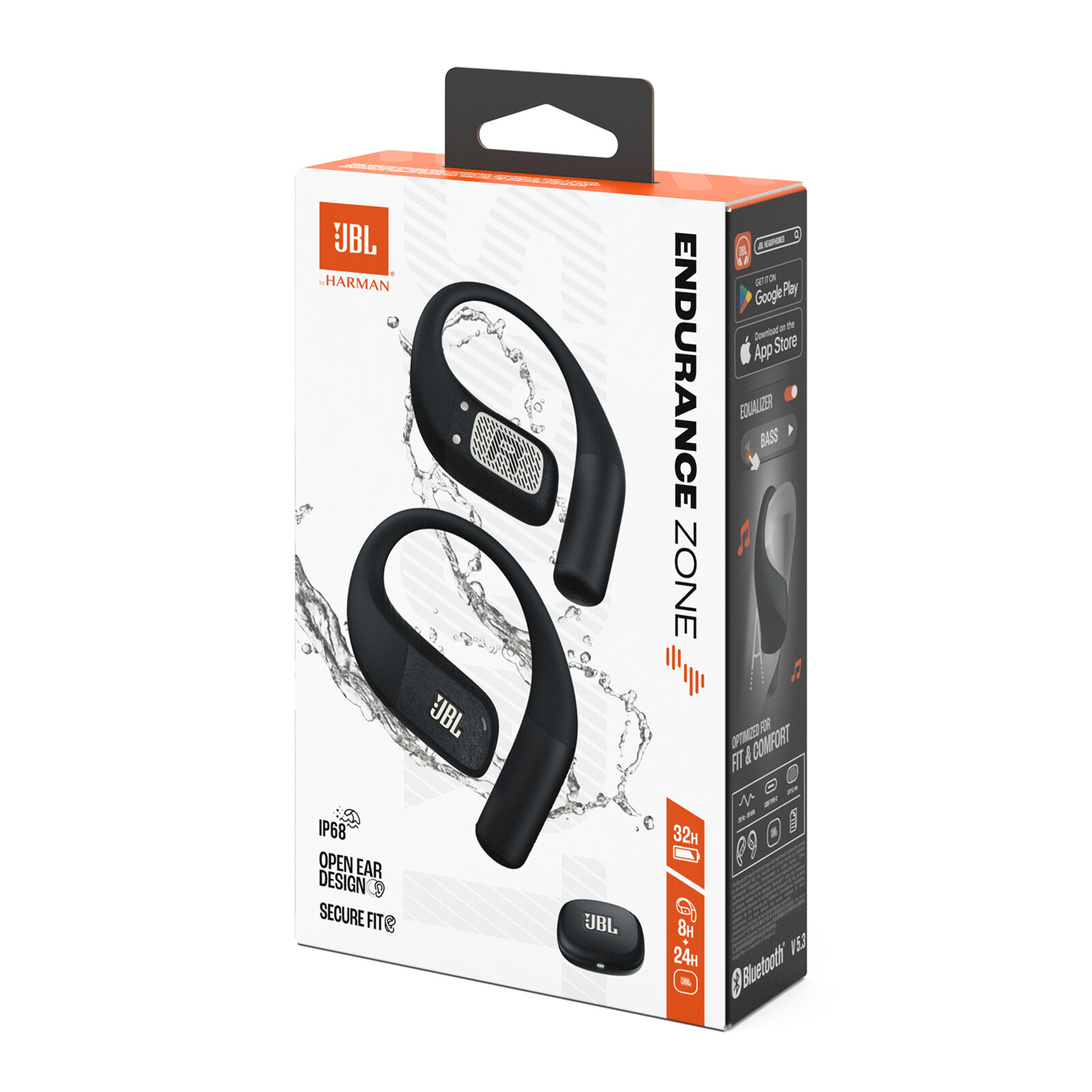 JBL Endurance Zone Open-Ear-Sport Kopfh&ouml;rer Schwarz-Wei&szlig;