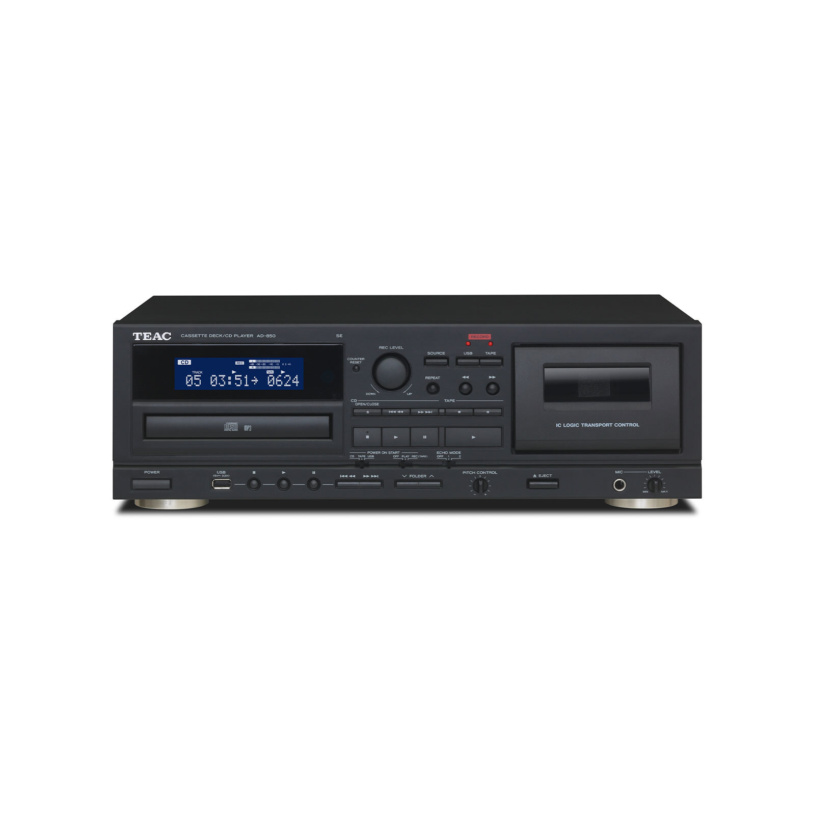 Teac AD-850-SE CD/Cassette/USB Black EU/UK