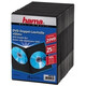 Hama 51185 DVD-Doppel-Leerh&uuml;lle Slim 25er Pack Schwarz