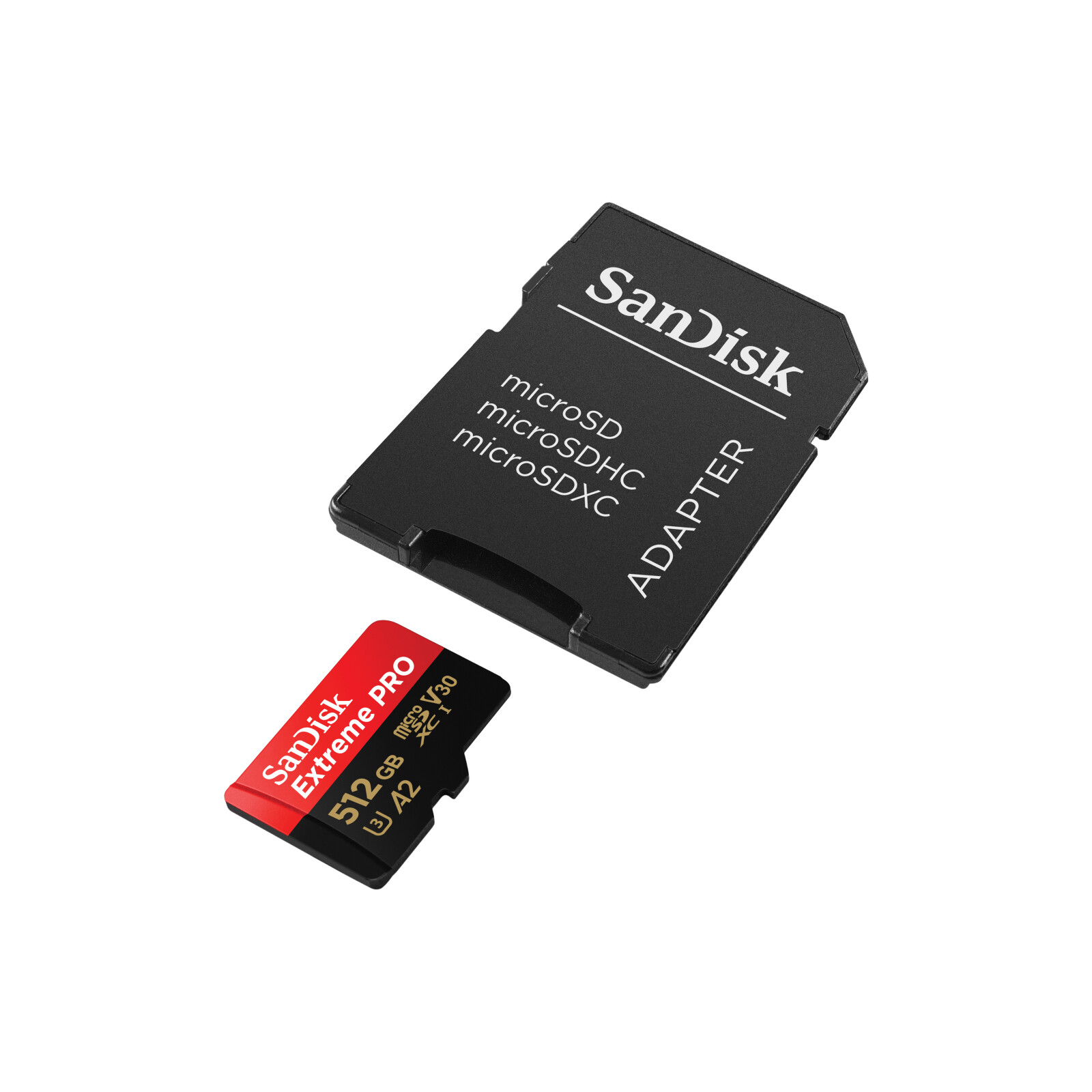 SanDisk mSDXC 512GB Extreme Pro A2 V30 200MB/sek Kit