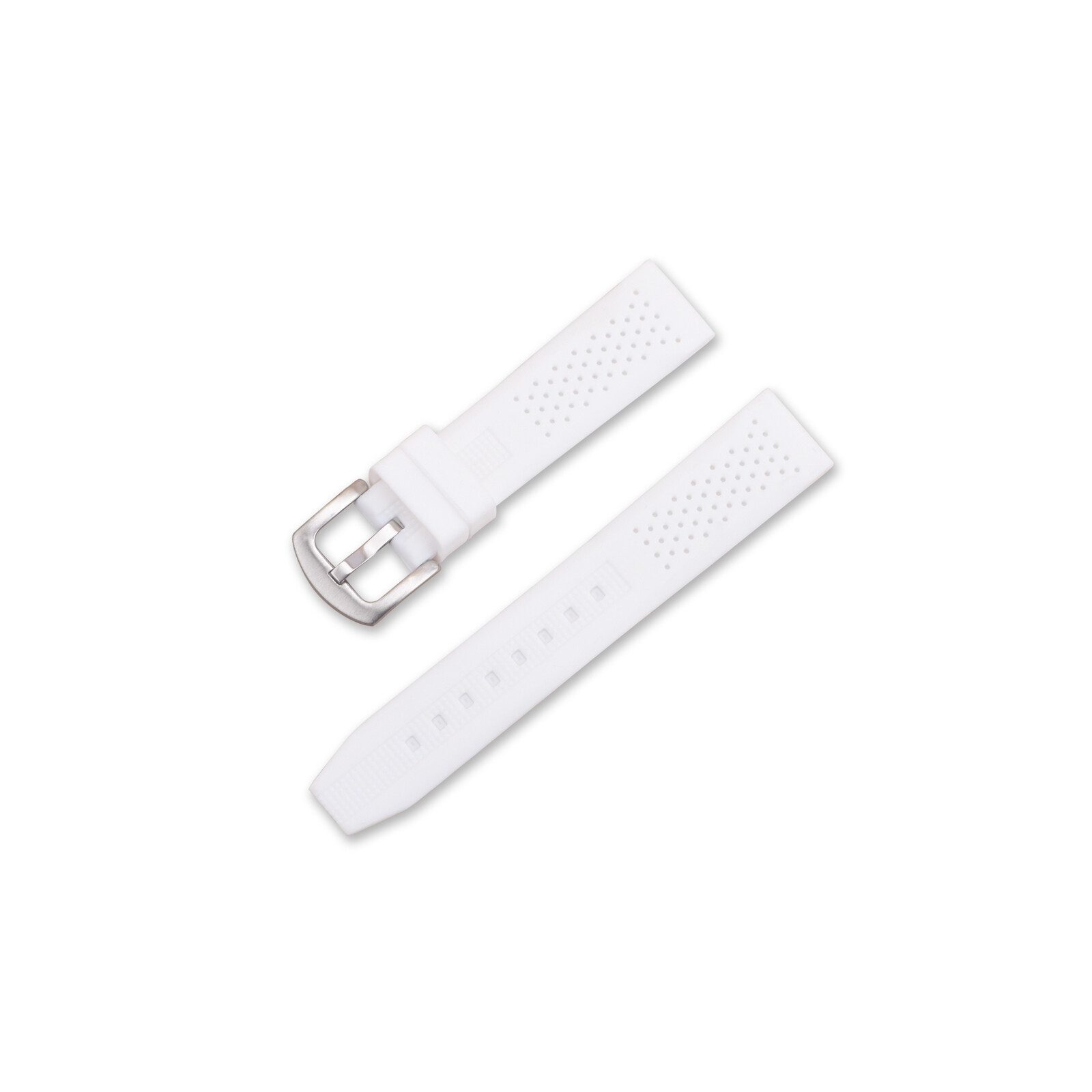 Mika Uhrenarmband Uni 18mm Silikon wei&szlig;