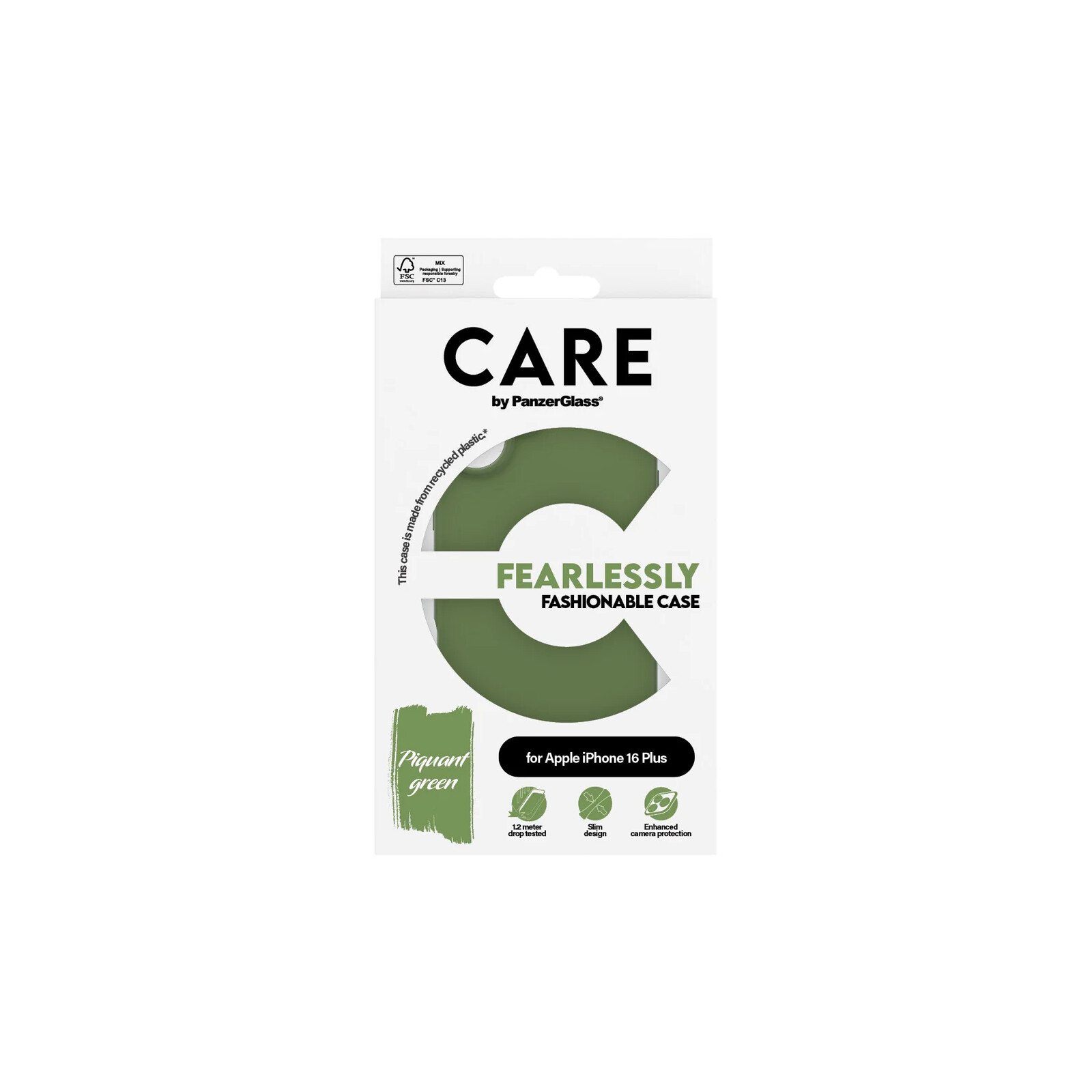 Care Back Cover Fashion Apple iPhone 16 Plus grün