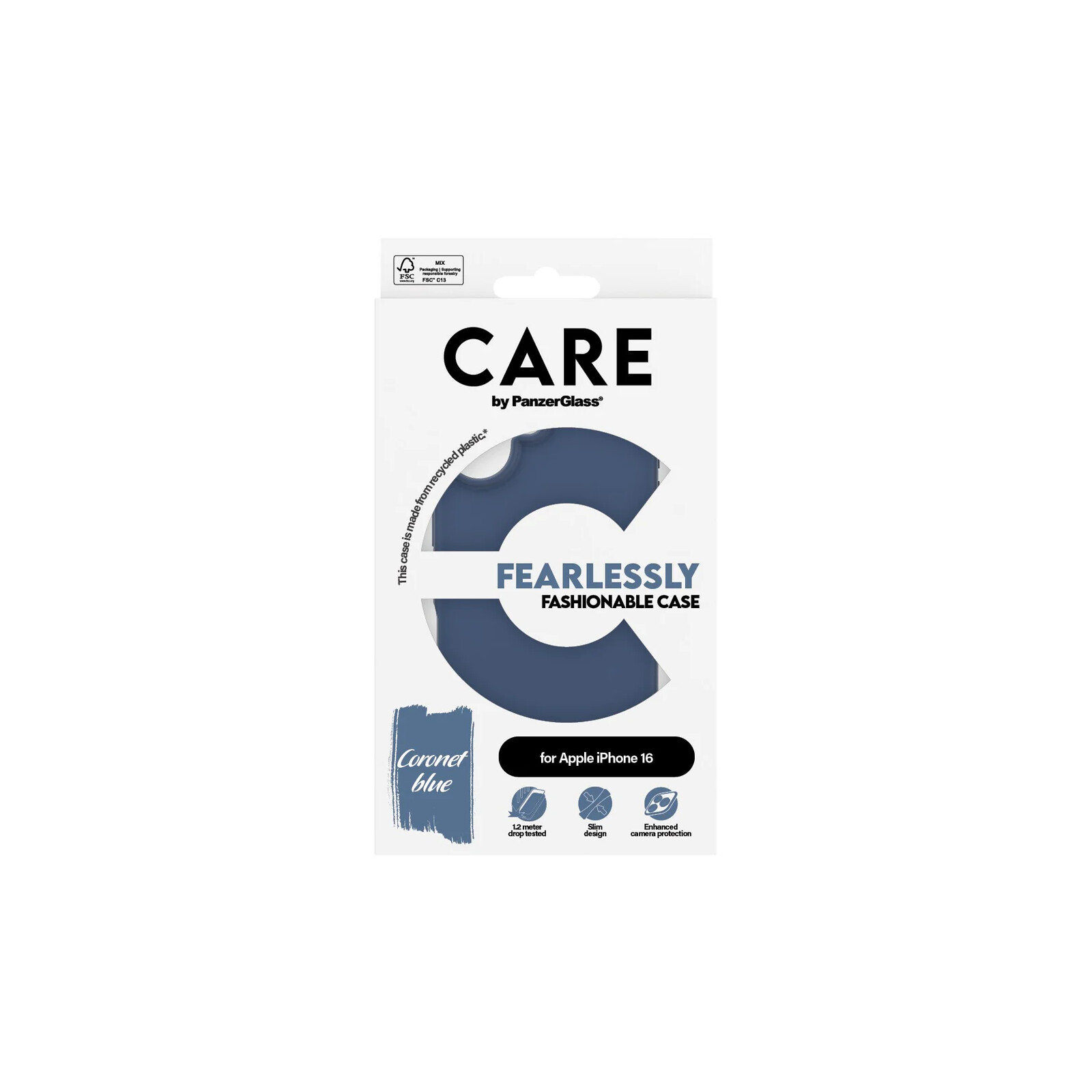 Care Back Cover Fashion Apple iPhone 16 blau