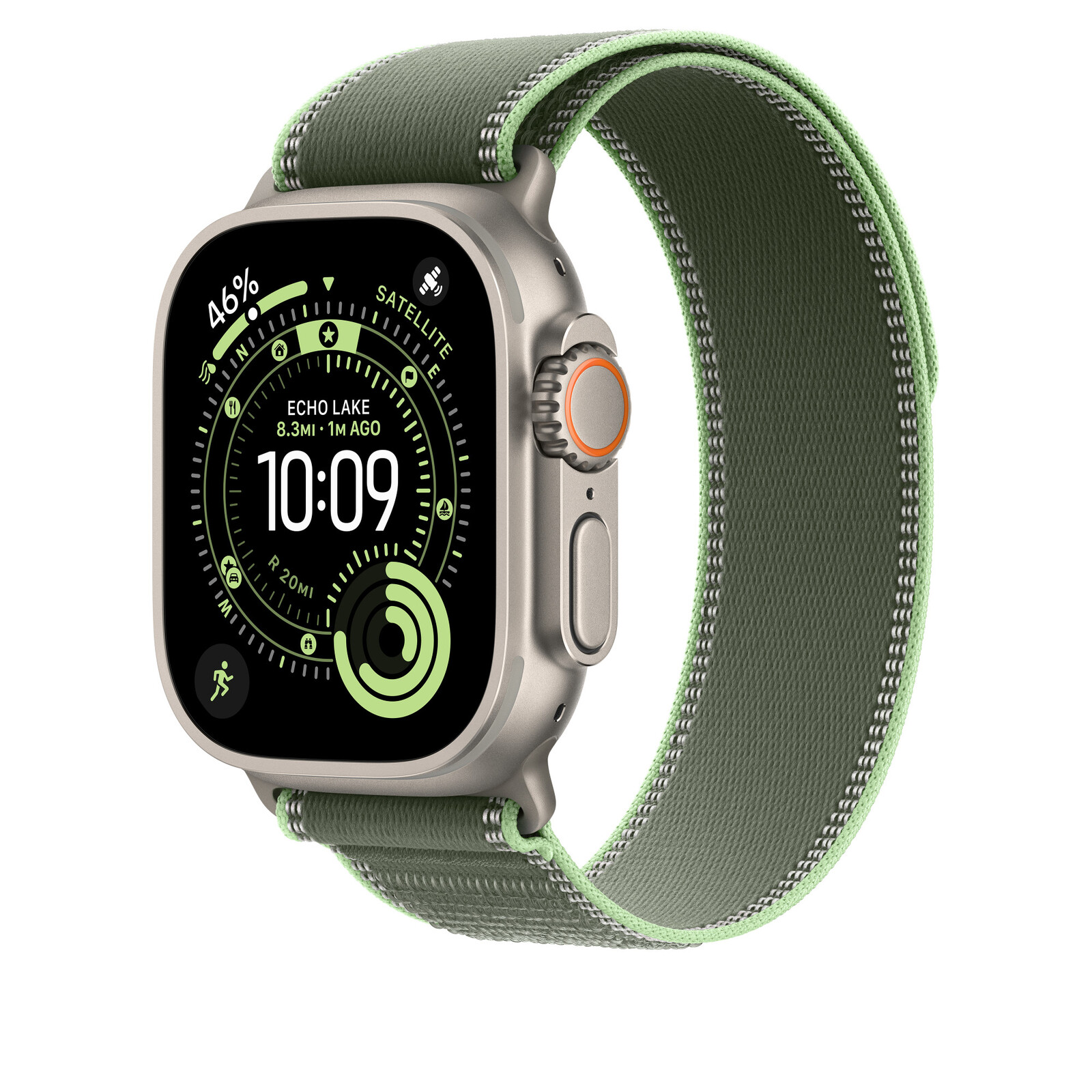Apple Watch 49mm Green/Neon Trail Loop S/M natural Titan
