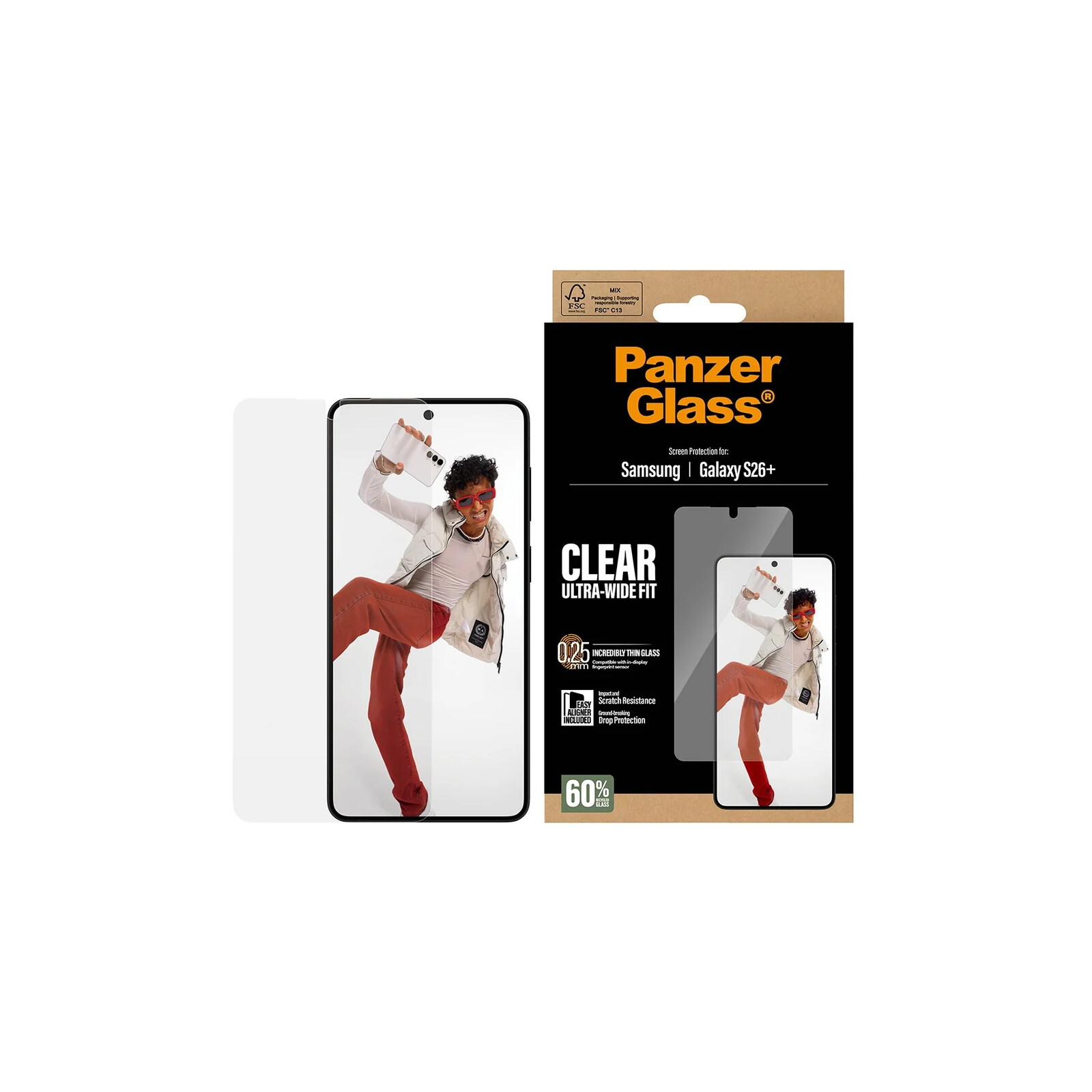 PanzerGlass Glas Samsung Galaxy S26 Plus Ultra-Wide-Fit
