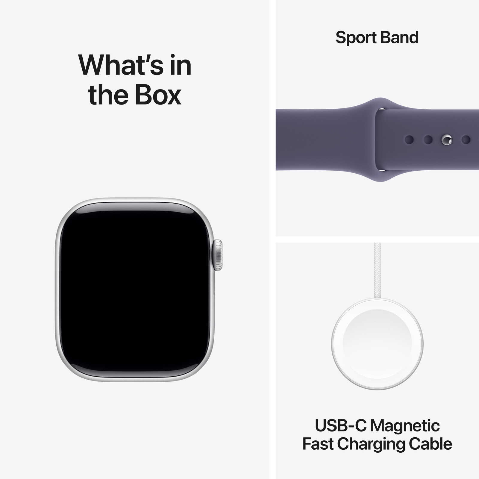 Apple Watch S11 GPS 42mm Silver Alu Case + Purple Fog Sport M/L
