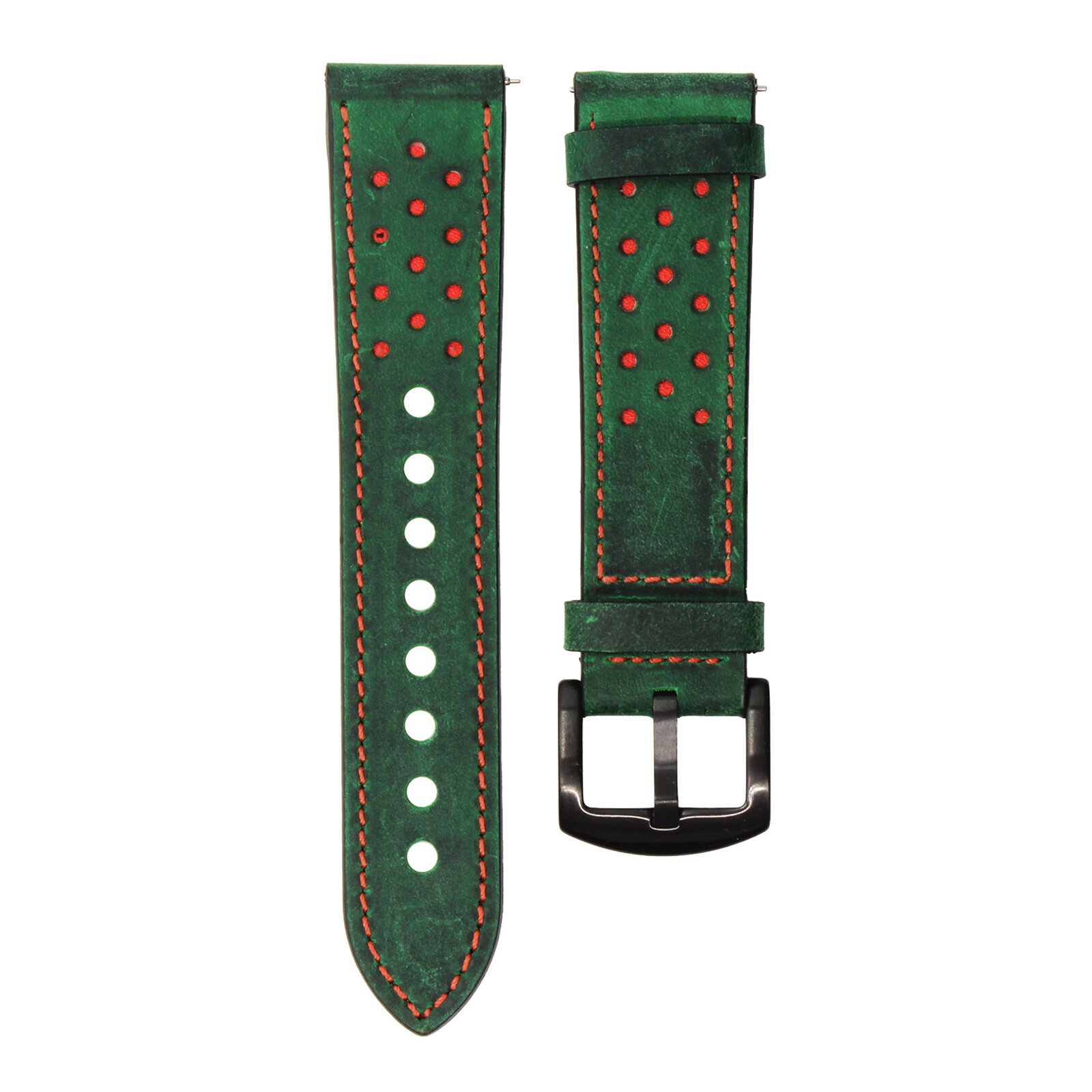 Mika Uhrenarmband Uni 22mm Echtleder gr&uuml;n