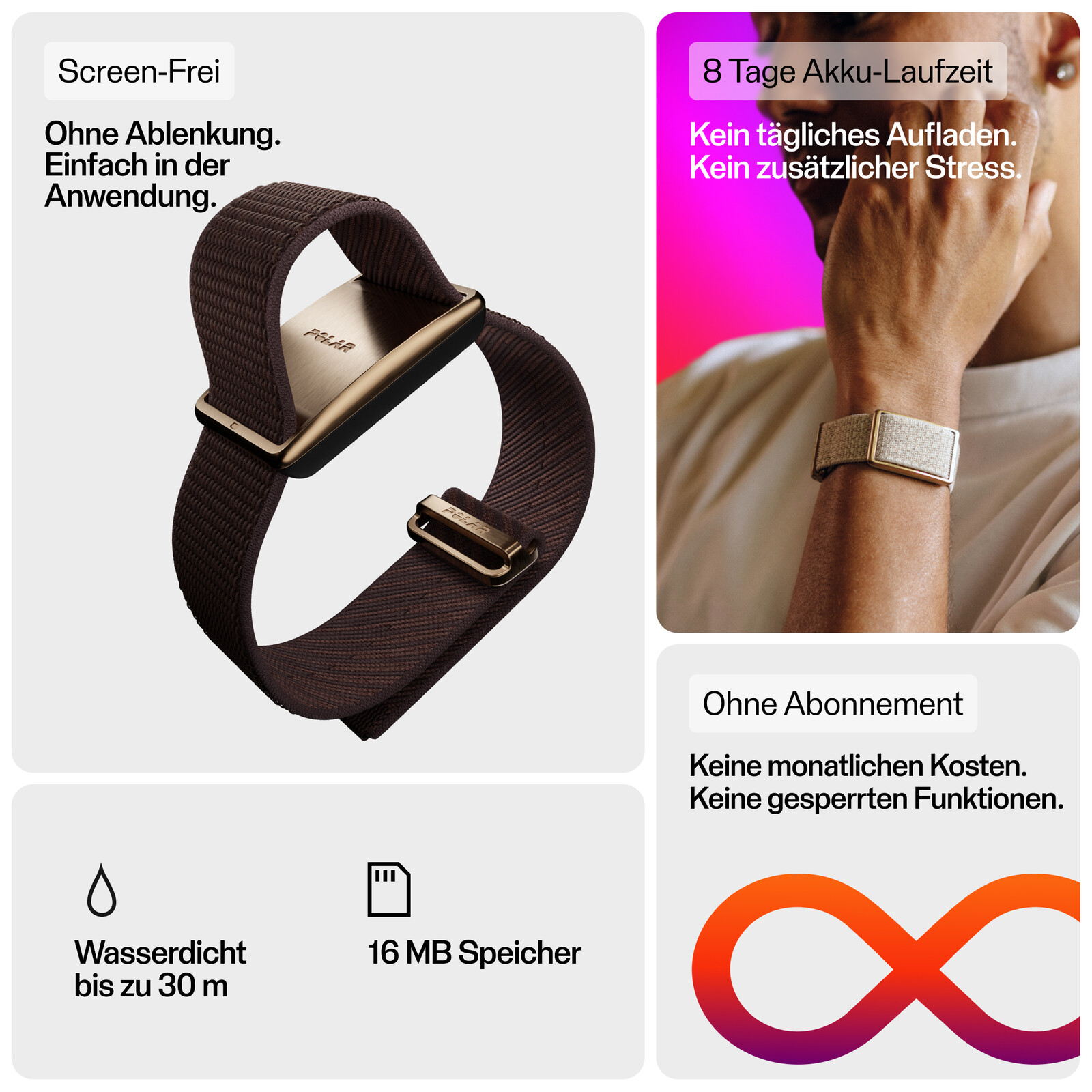 Polar Loop Tracker ohne Display Greige Sand