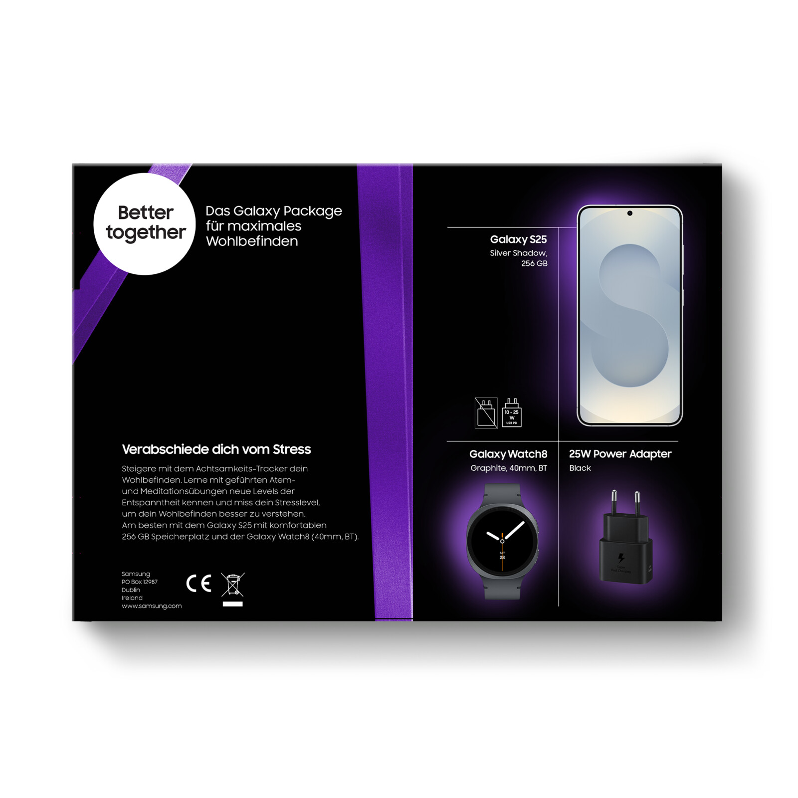 Samsung Bundle S25 256GB + Watch8 40mm + 25W