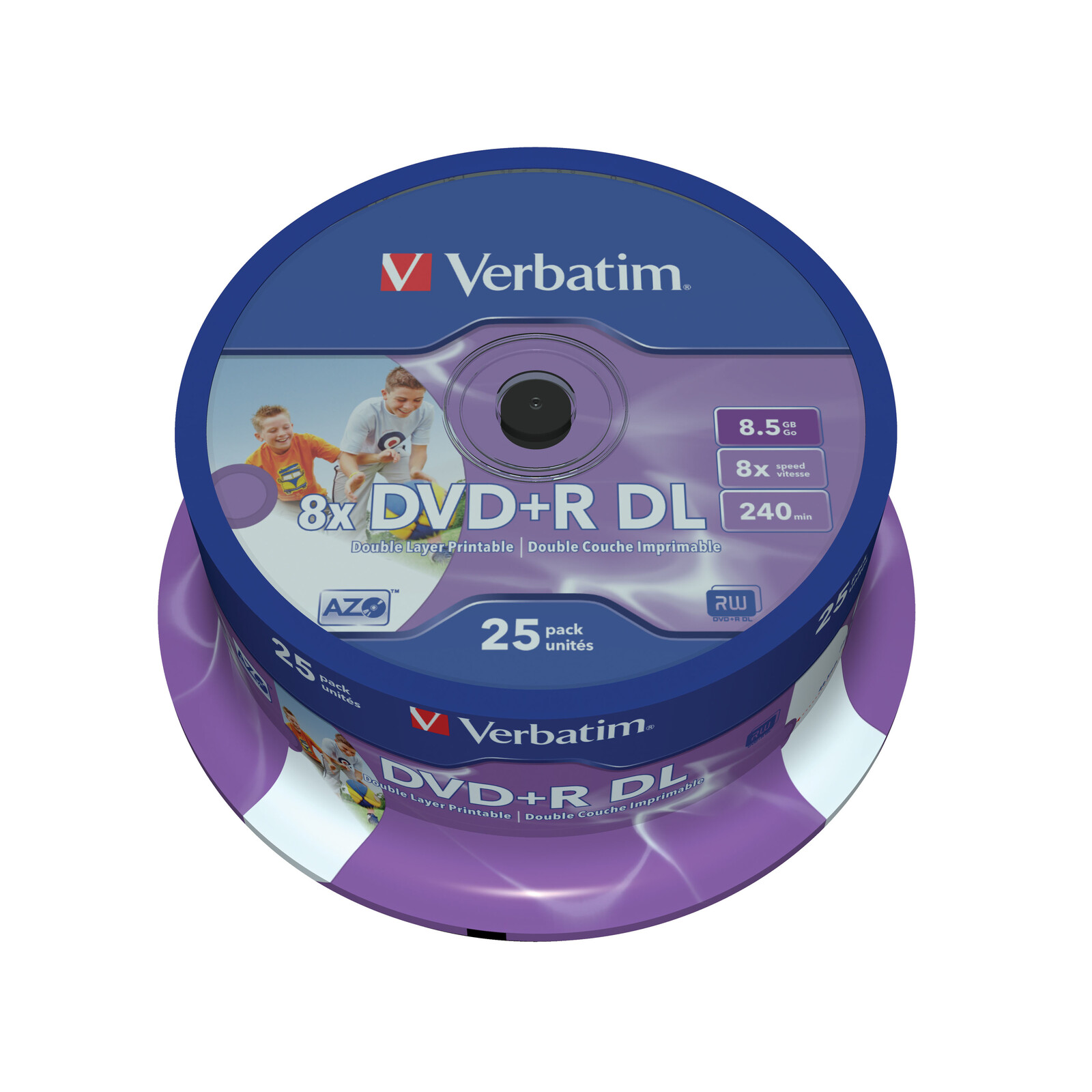 Verbatim DVD+R 8,5GB/8f DL Spindel 1x25