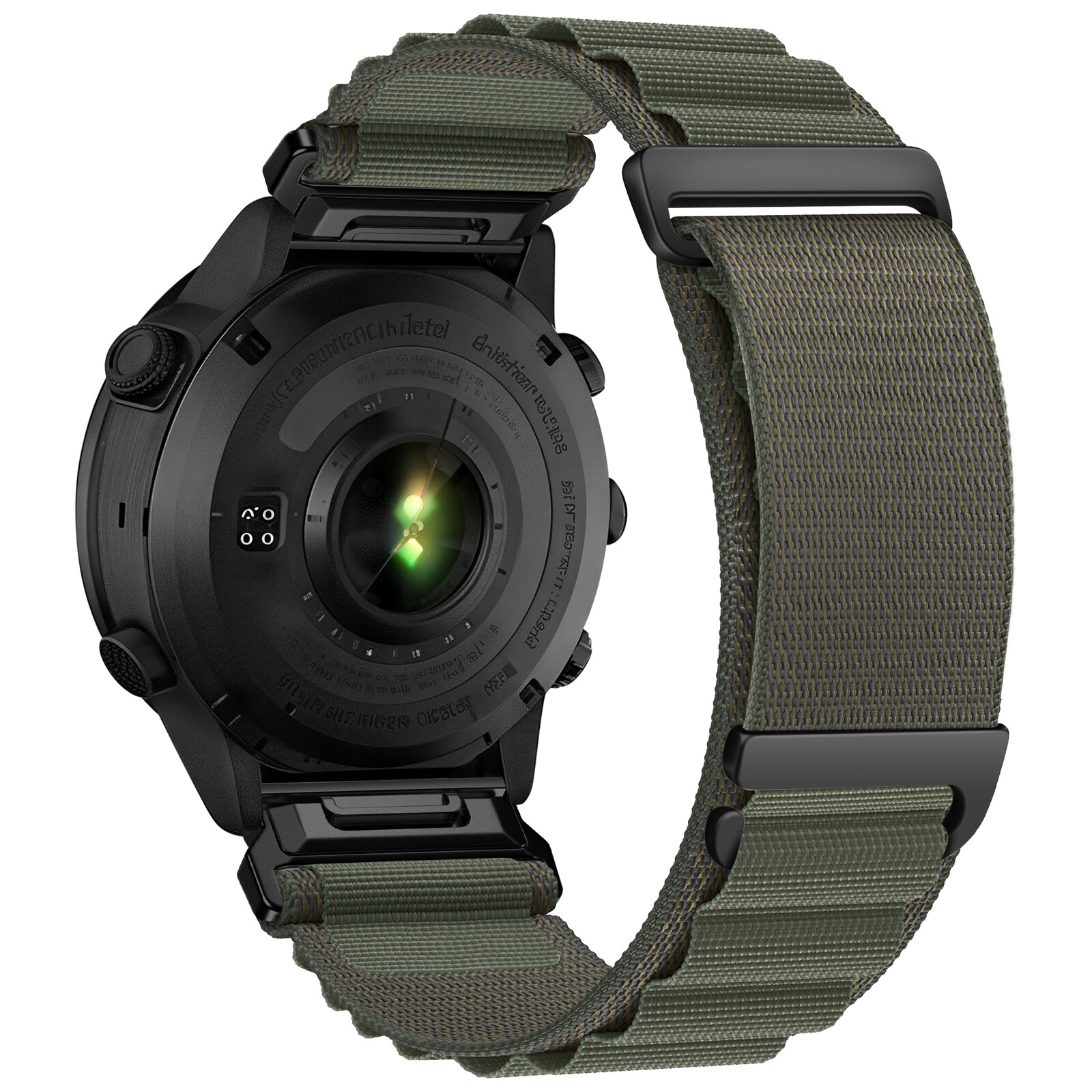Felixx Smartwatcharmband Nylon Oliv Green- Garmin Q.Fit 20mm
