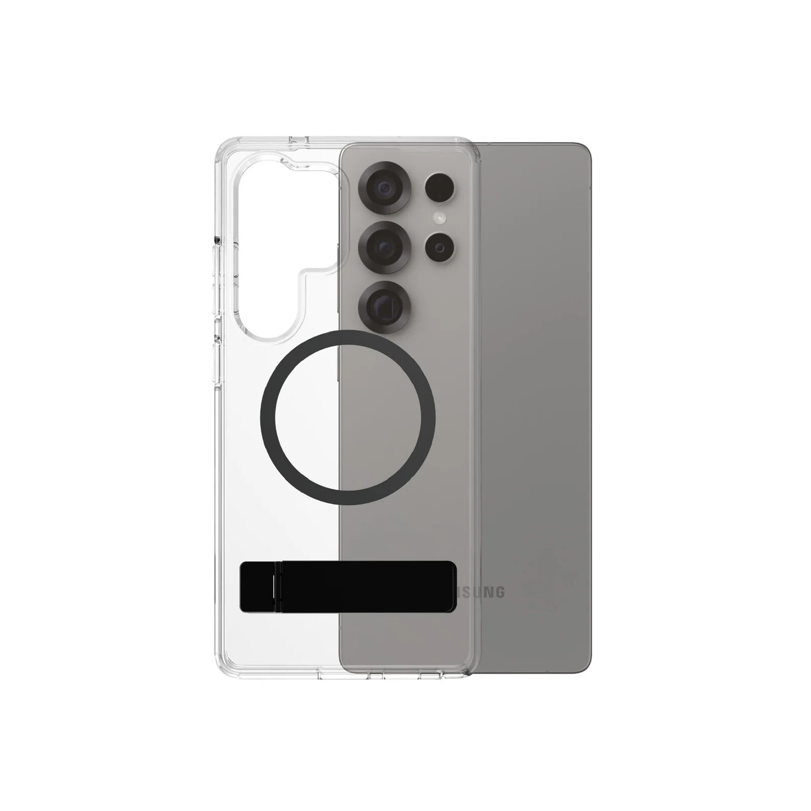 CARE PanzerGlass Case Transparent Kickstand S25 Ultra