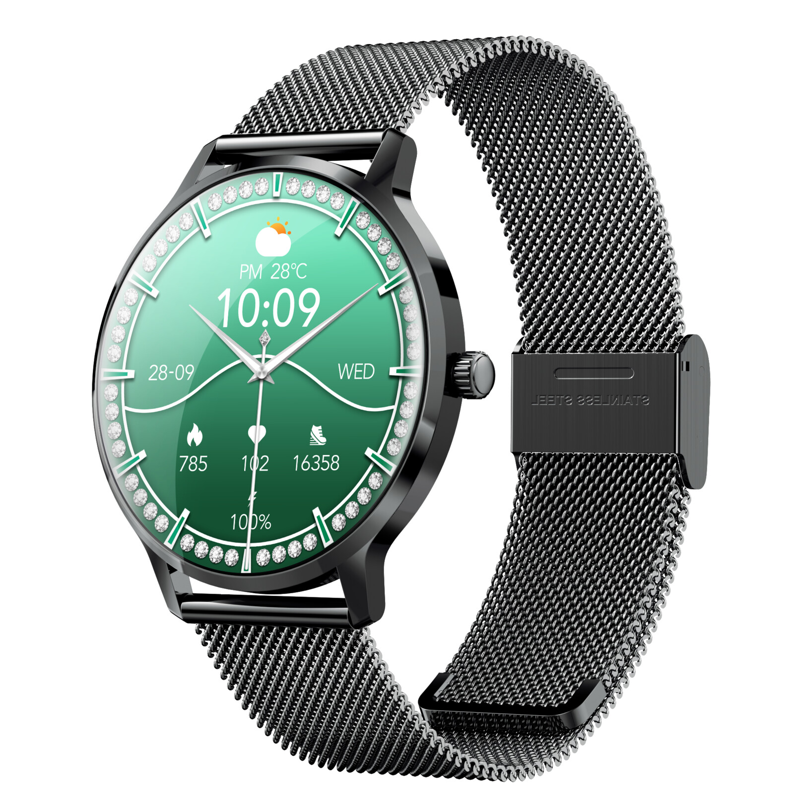 Felixx Smartwatch F616, Amoled 1.65, SUN, black