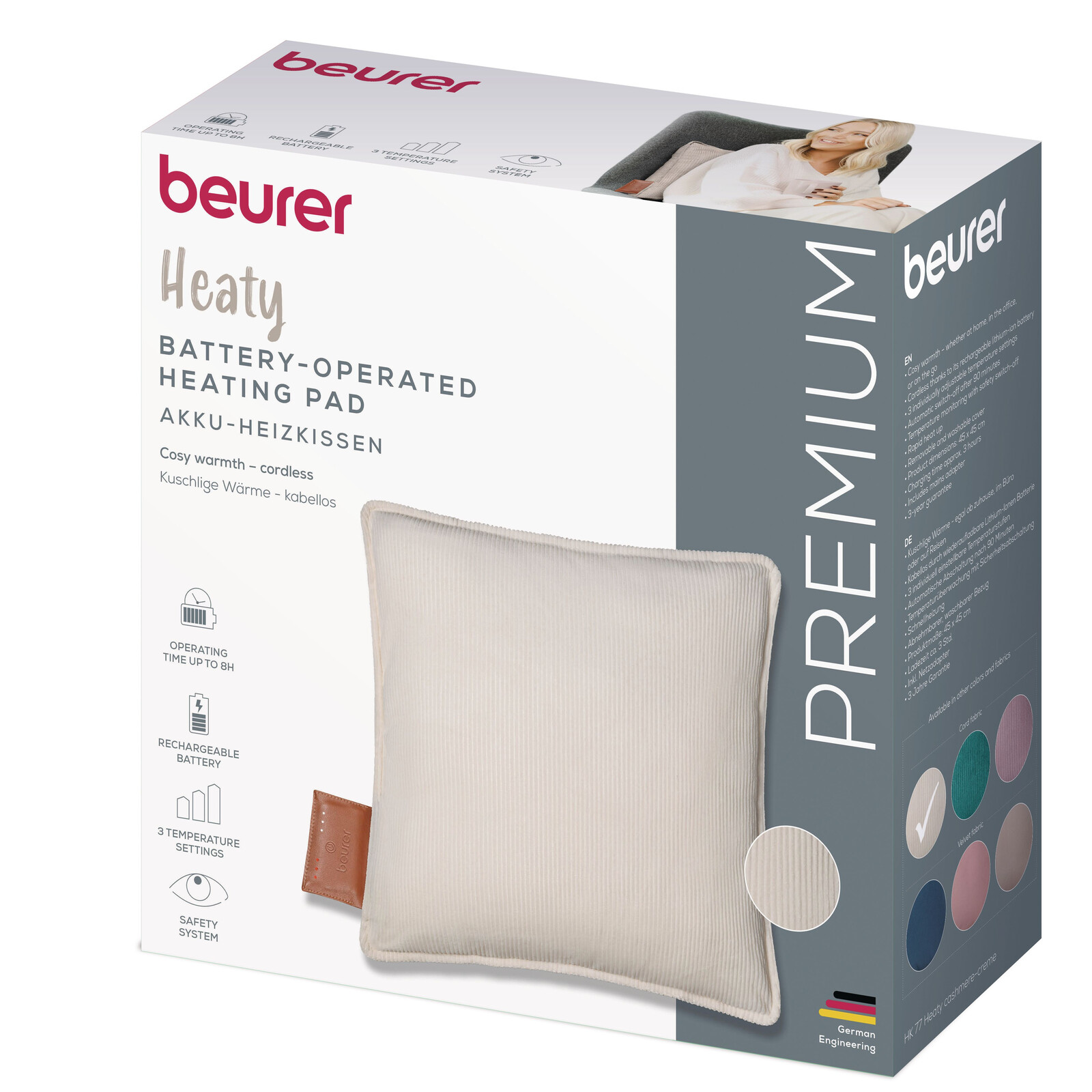 BEURER HK 77 Akku-Heizkissen cashmere