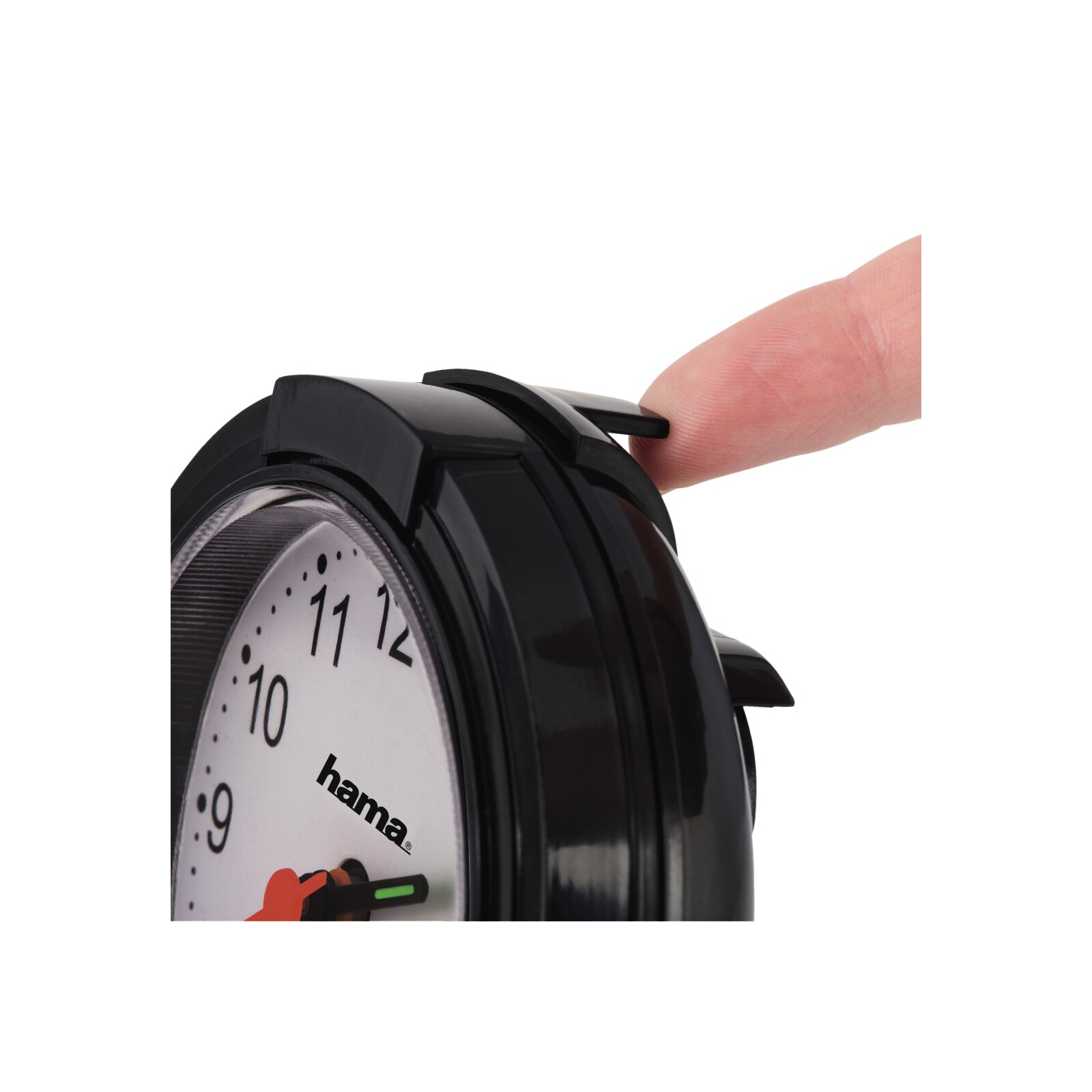 Hama Wecker Classic ger&auml;uscharm schwarz/wei&szlig;