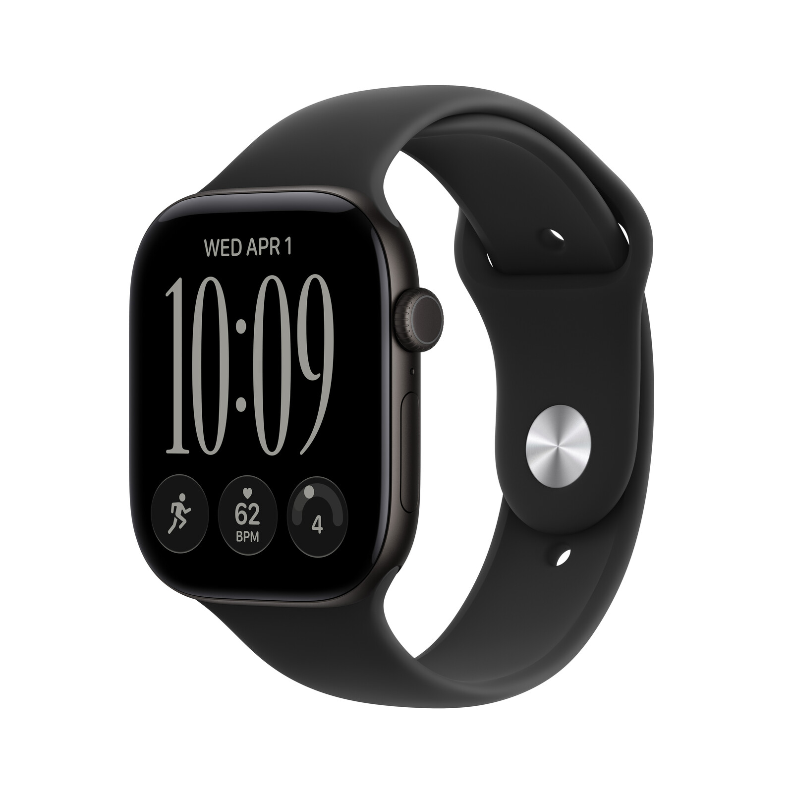 Apple Watch Series 12 GPS 46mm Black Alu Case + Black Sport S/M