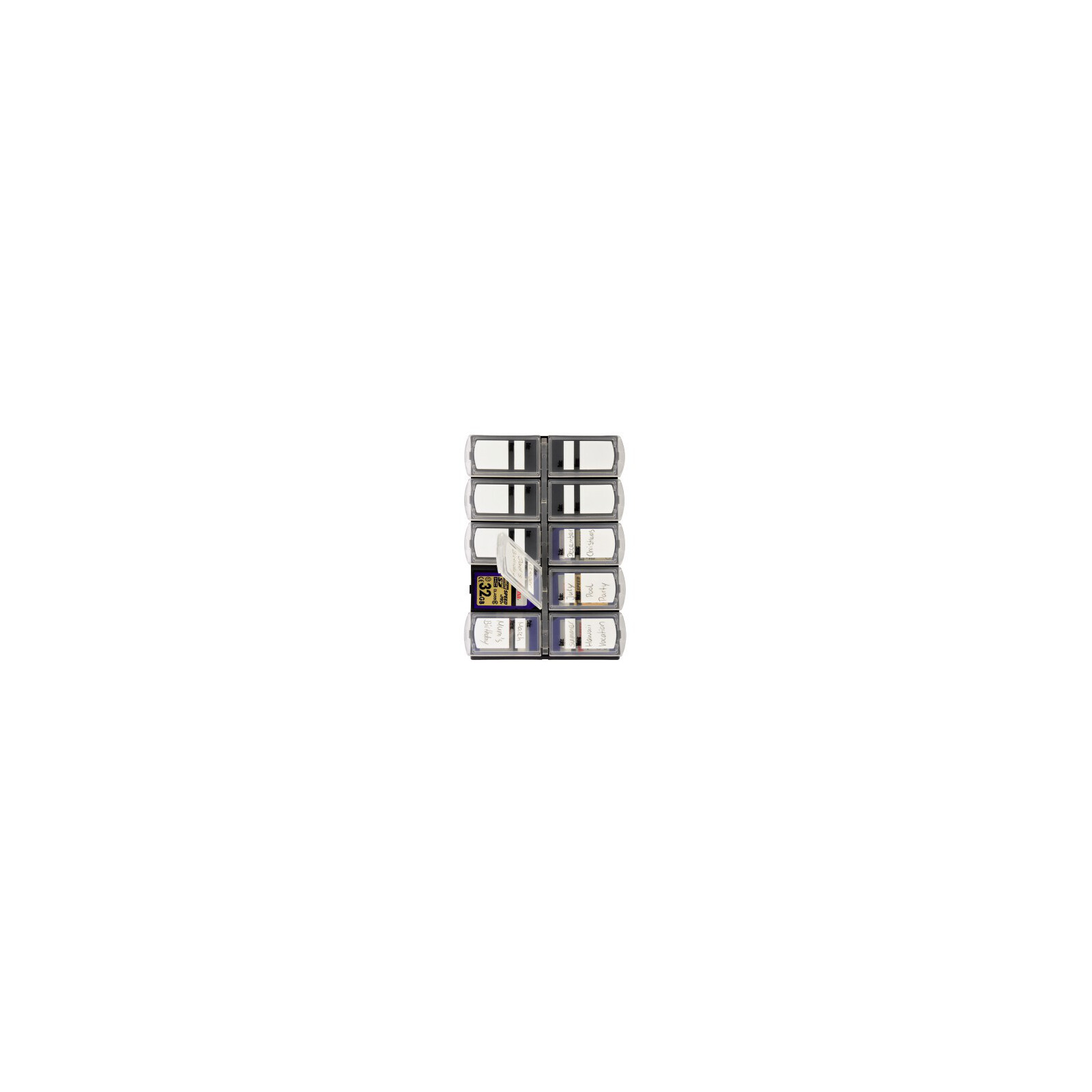 Hama Speicherkarten Box schwarz/transparent