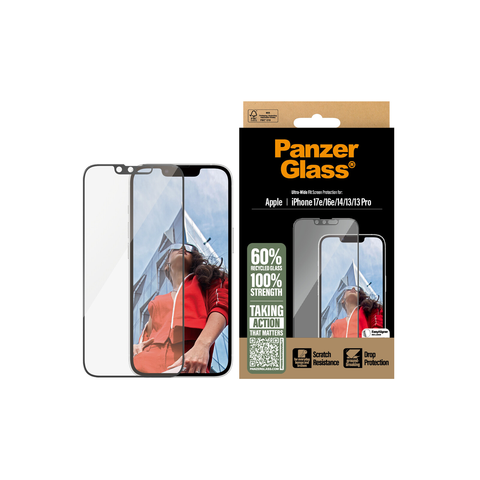 PanzerGlass Glas iPhone 17e Ultra-Wide Fit mit EasyAligner