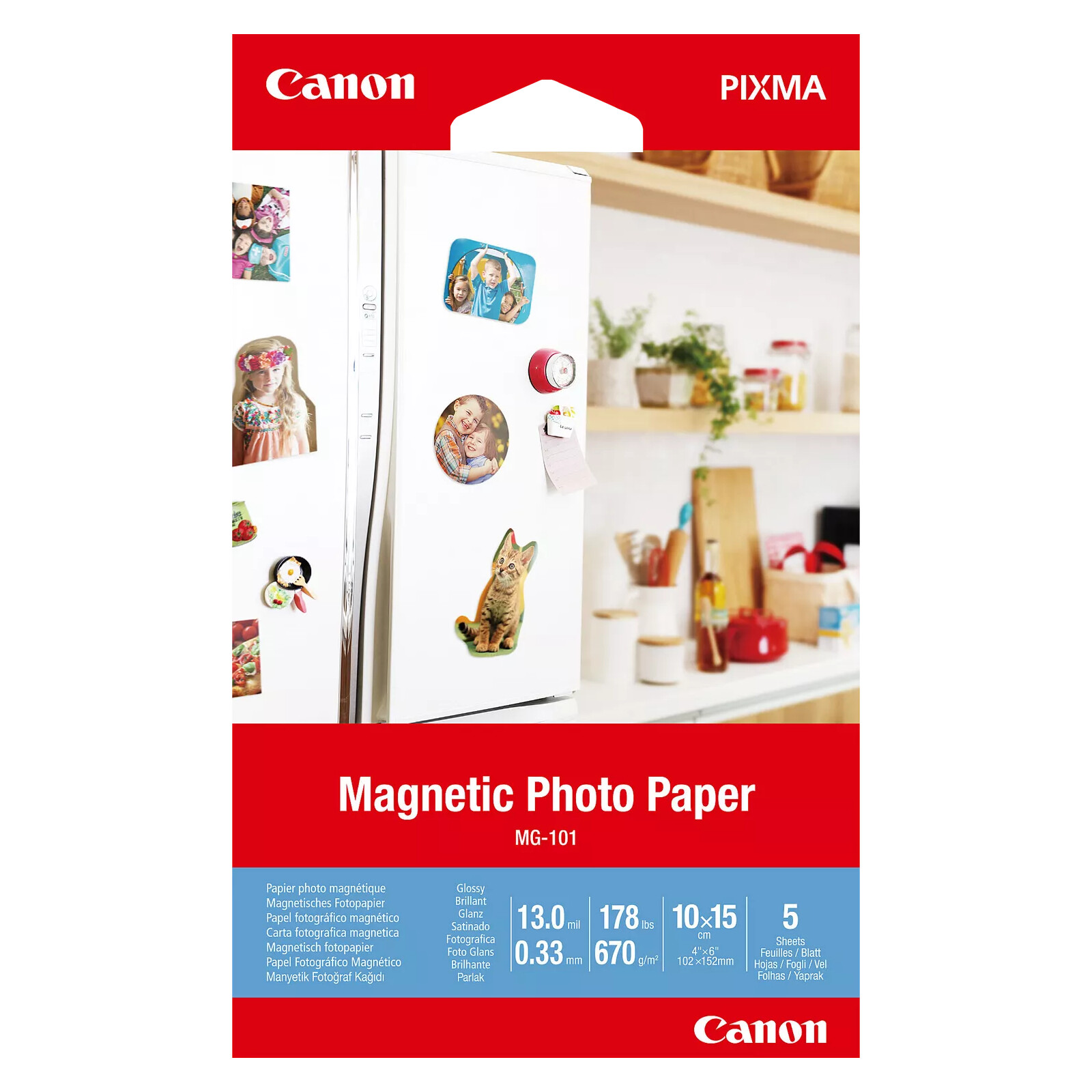 
Canon Magnetic Photo Paper 10x15cm, 5 Stk.