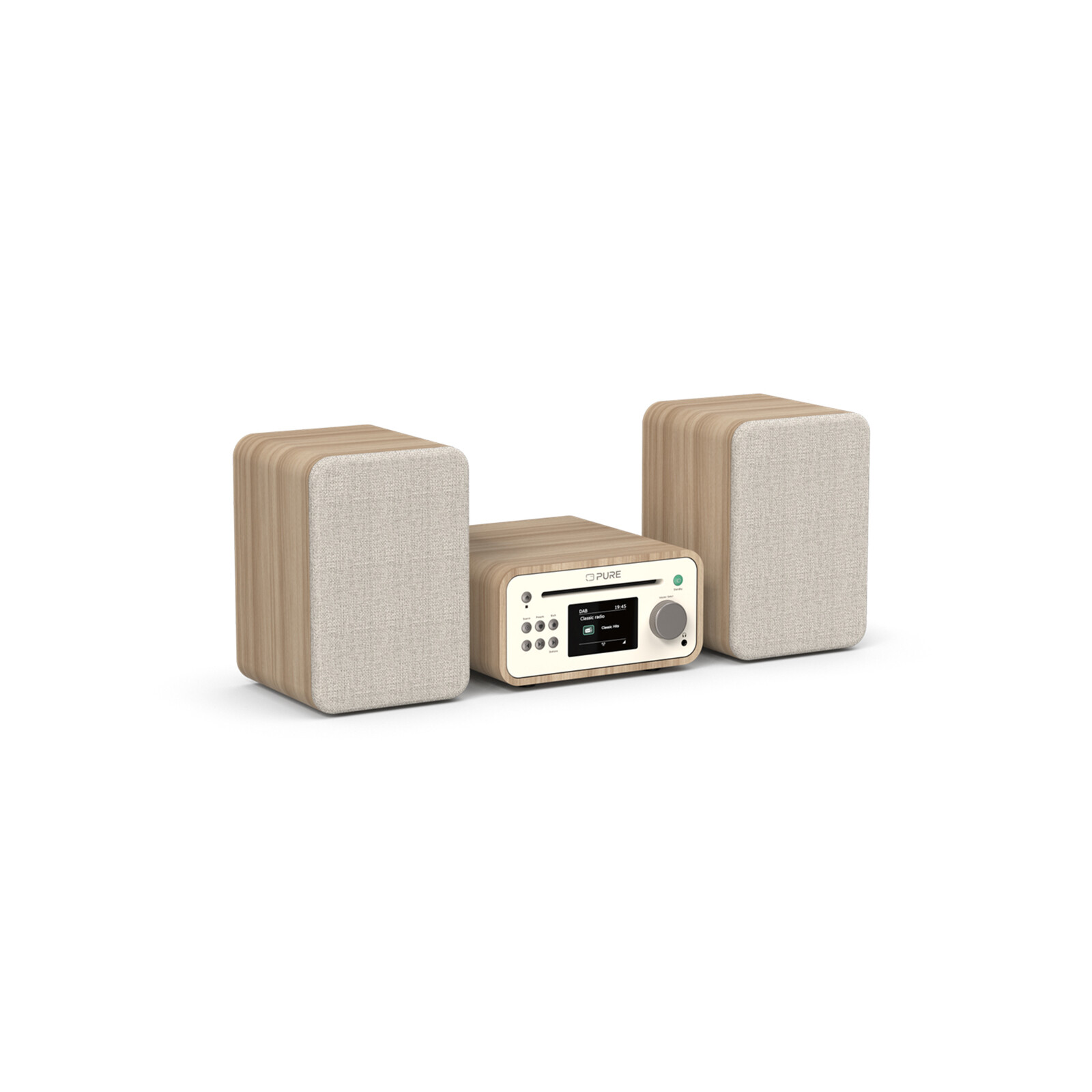 Pure Classic Stereo Mini Cotton White/Oak
