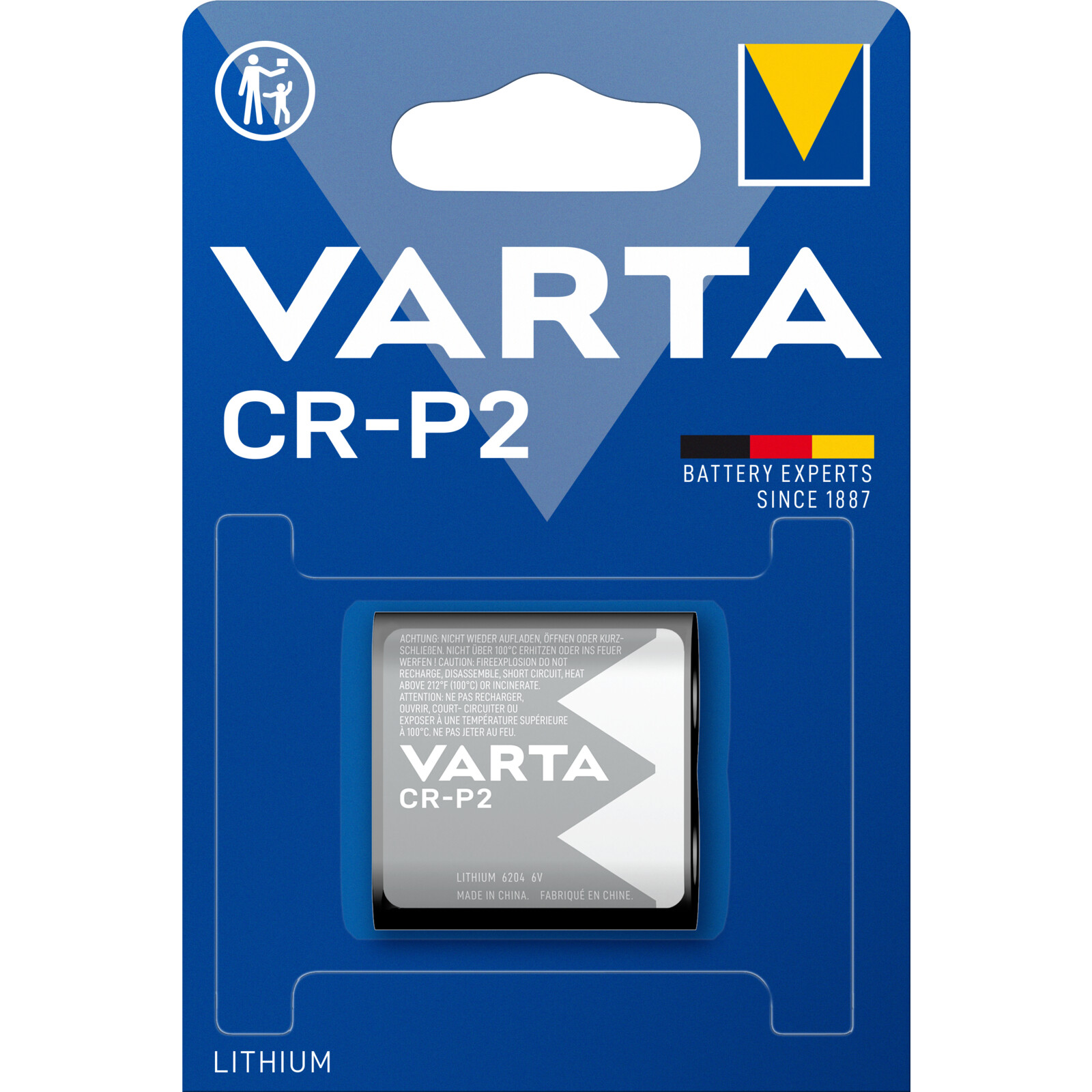 Varta 6204 CR-P2 Lithium Cylindrical 6V