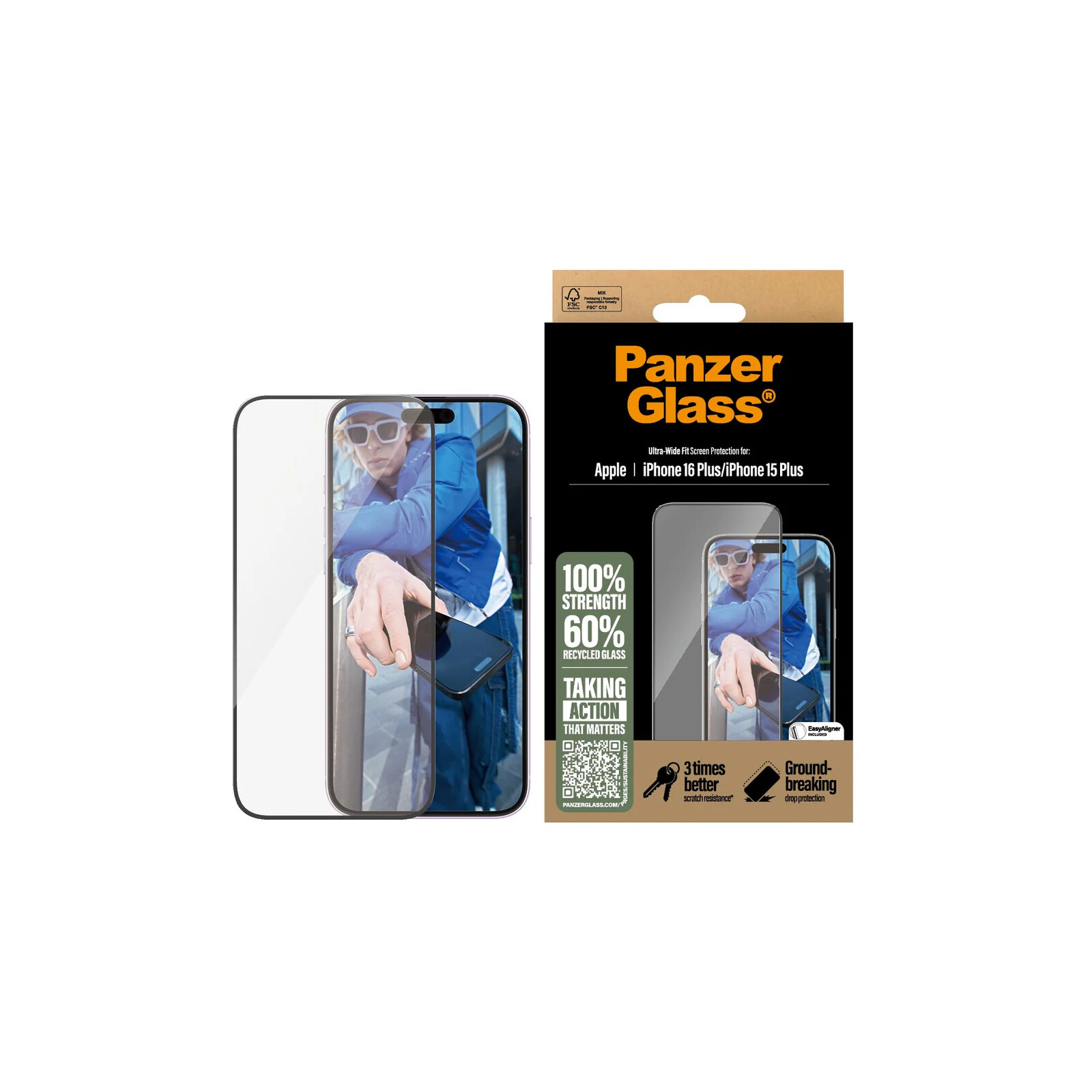 
PanzerGlass Schutzglas Apple iPhone 16 Plus