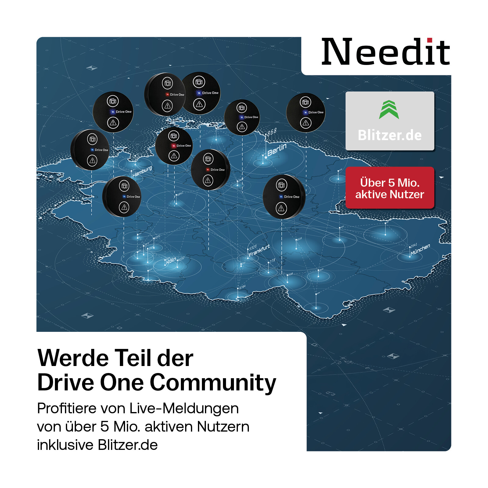 Needit Drive One Gefahren-/Verkehrswarner