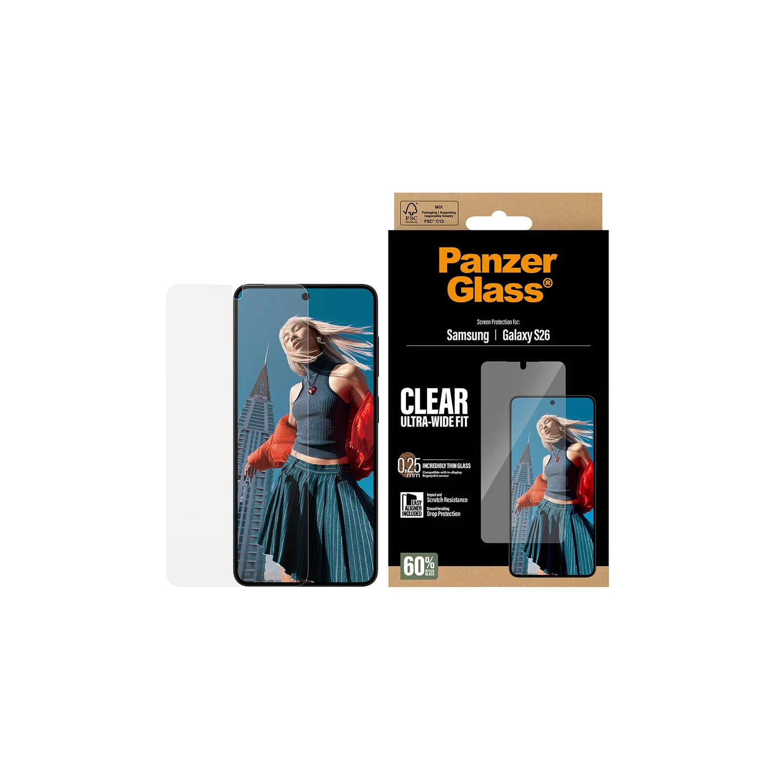 PanzerGlass Glas Samsung Galaxy S26 Ultra-Wide-Fit w. EasyAligner