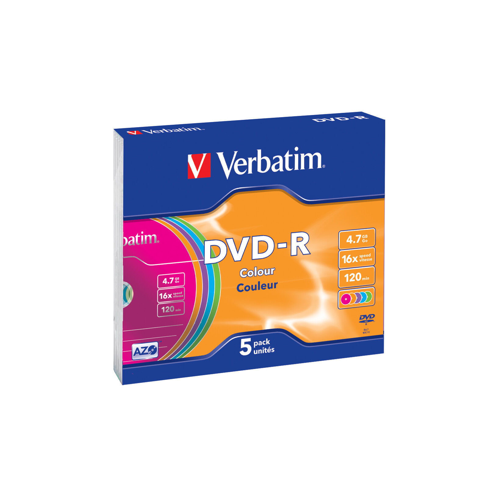 Verbatim DVD-R 4,7GB/16f Slim Case 1x5