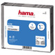 Hama 51289 CD-Leerh&uuml;lle Slim, 5er-Pack, Transparent/Schwarz