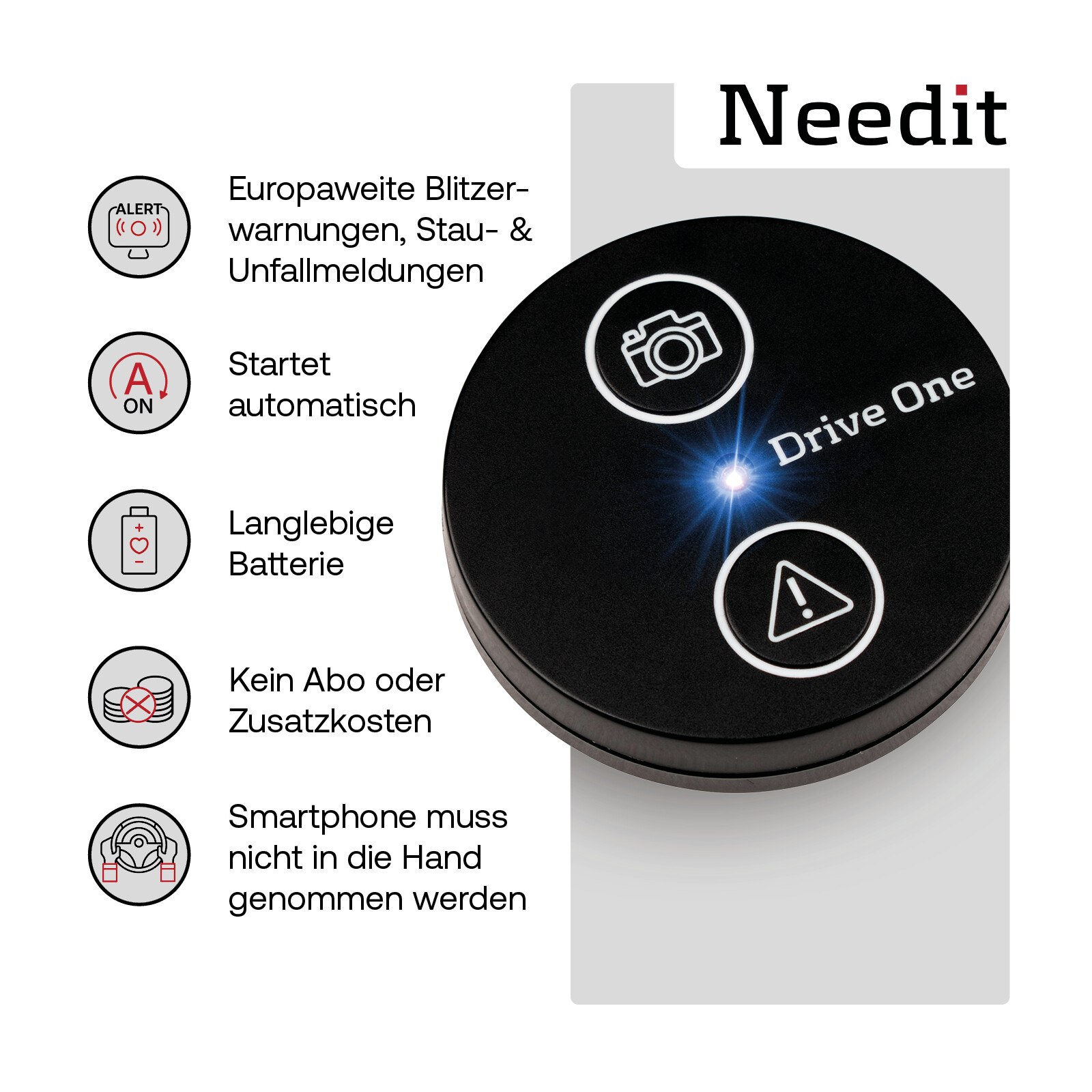 Needit Drive One Gefahren-/Verkehrswarner