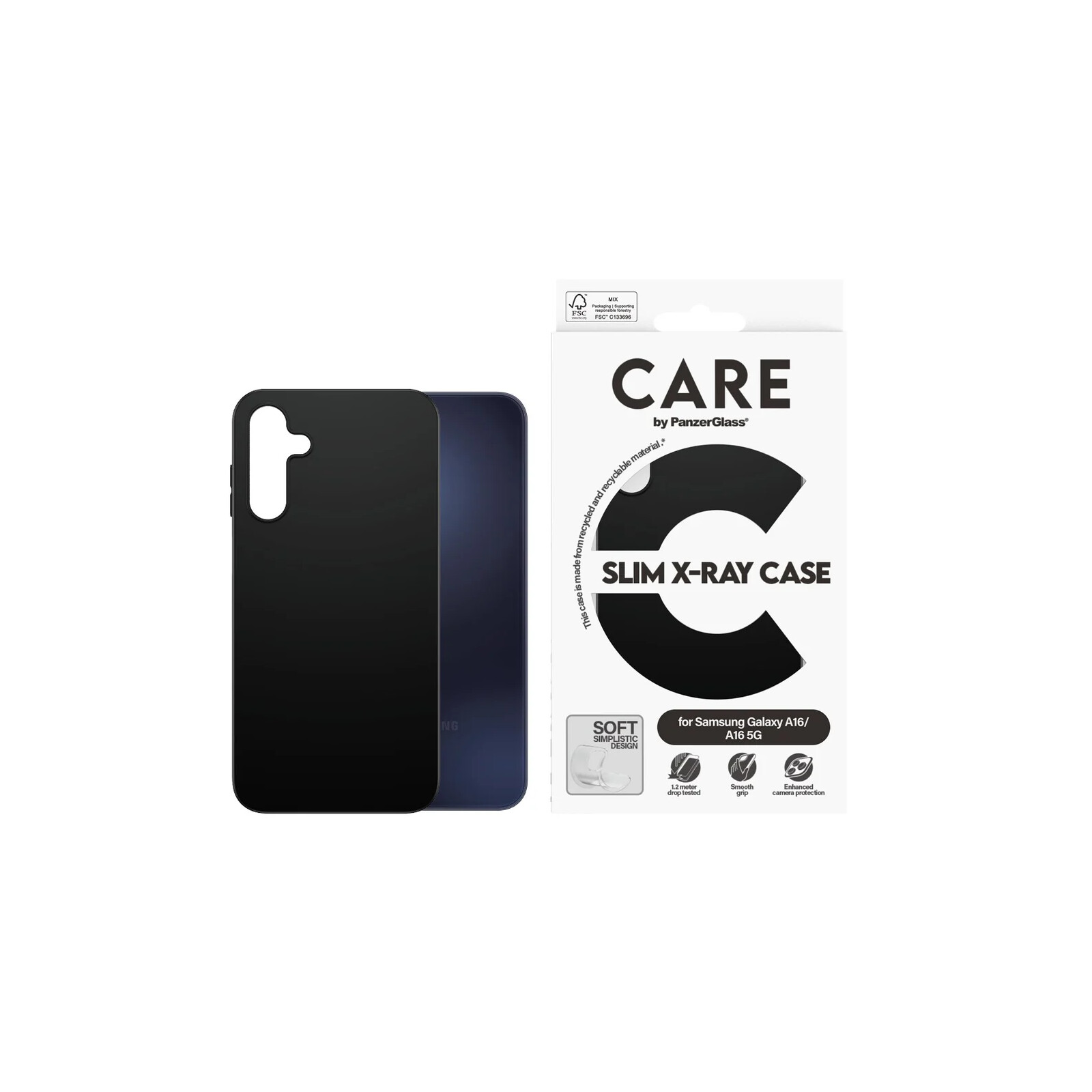 Care Back Cover Fashionable Samsung Galaxy A16 black
