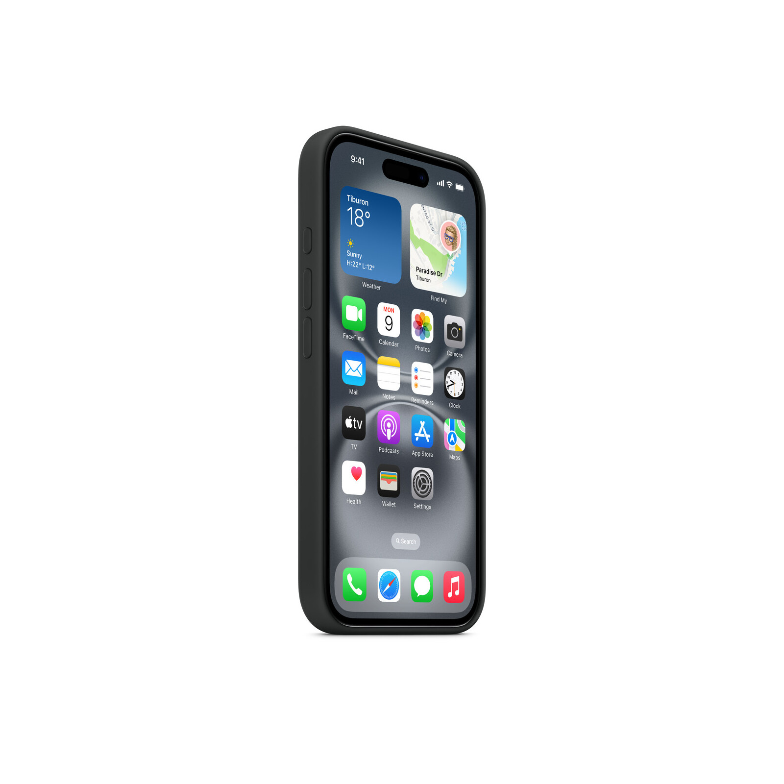 Apple iPhone 16 Silikon Case mit Magsafe black
