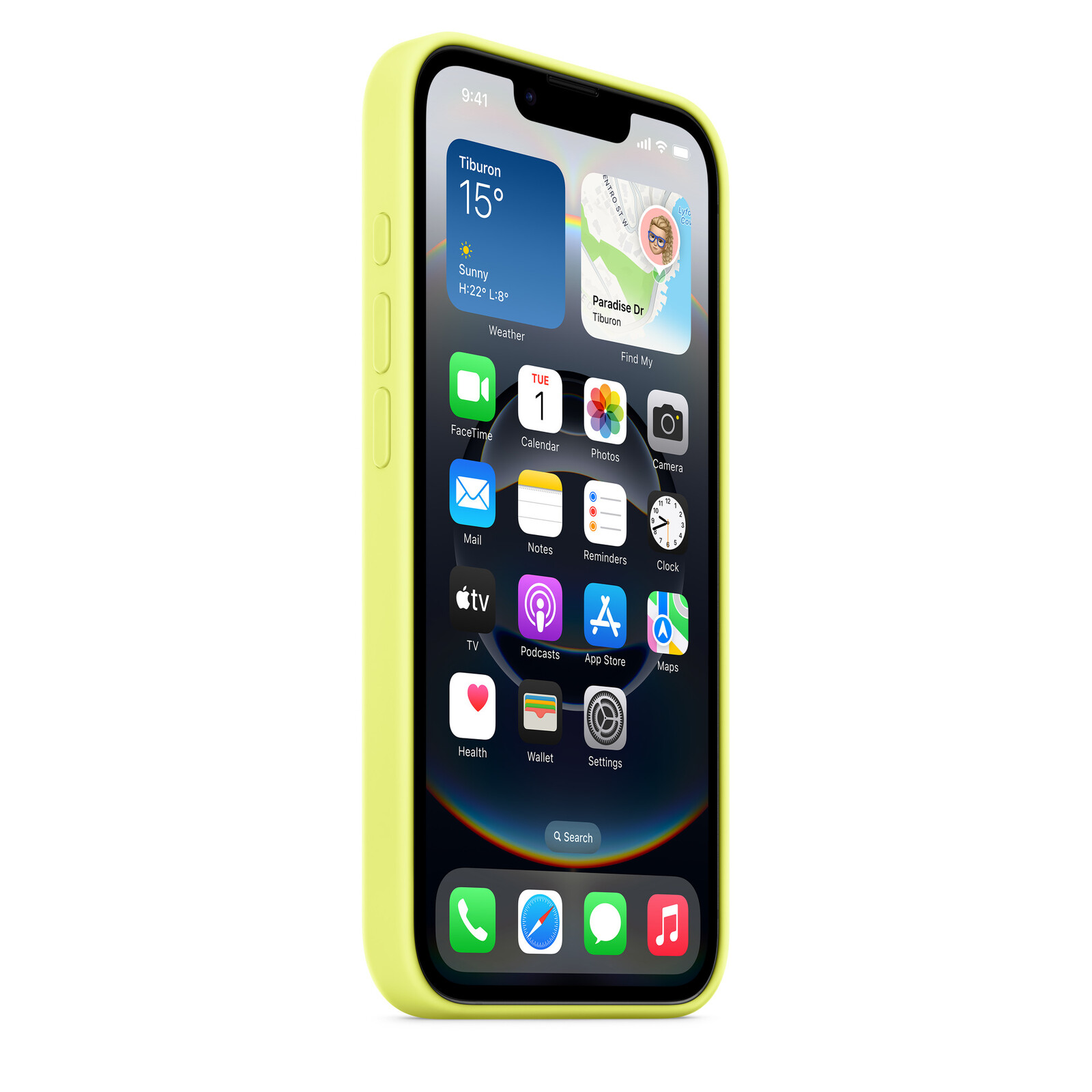 Apple iPhone 16e Silicone Case Neon Yellow
