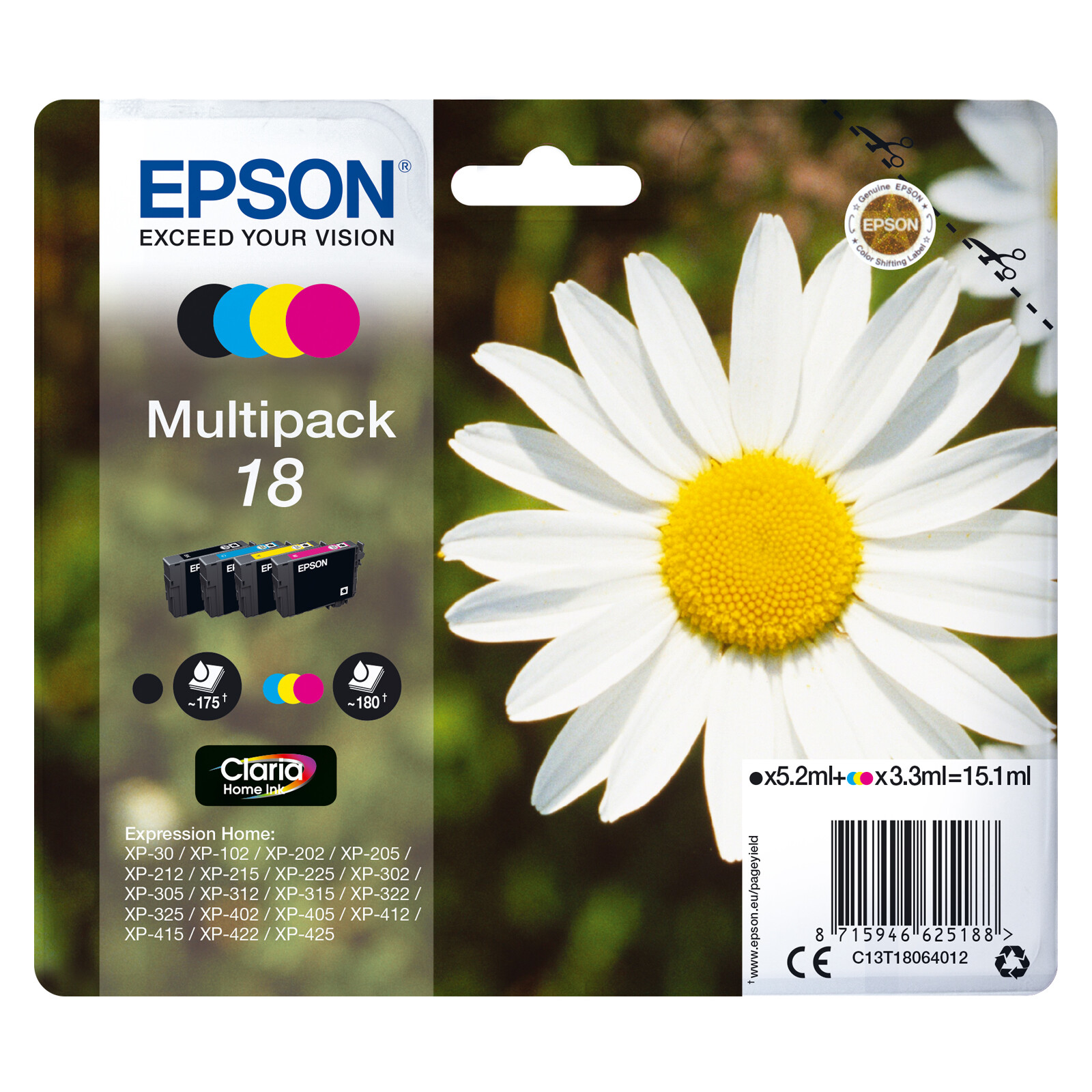 Epson 18 T1806 Tinte Multipack