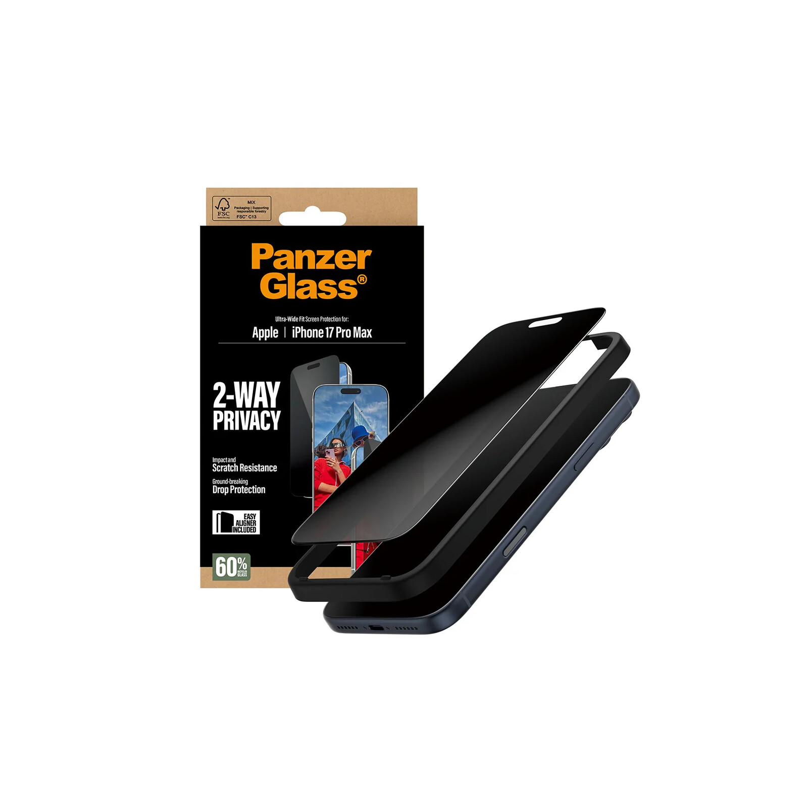 PanzerGlass Privacy Screen Protector iPhone 17 Pro Max