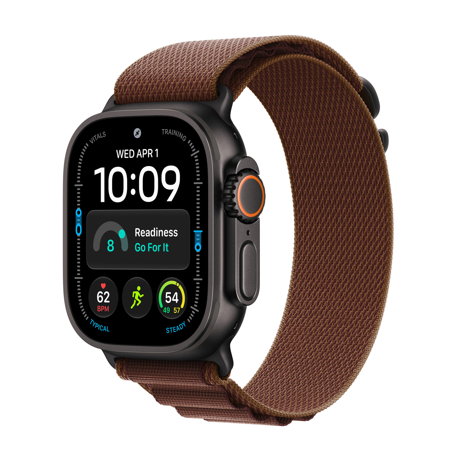  Apple Watch Ultra 4 LTE 49mm Black Titan Case + Burgundy Alpine Loop M
