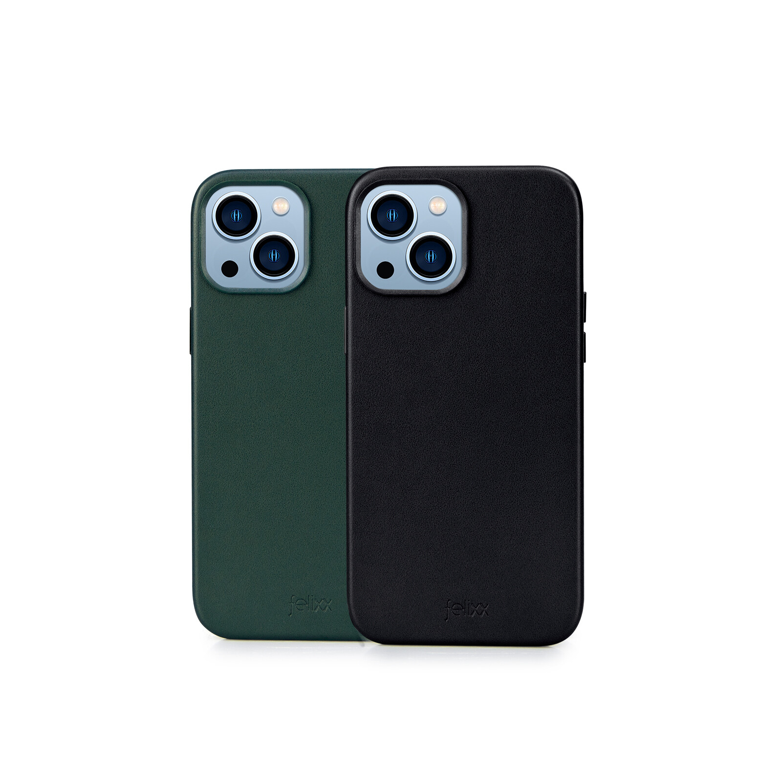 Felixx Back Cover Leder Apple iPhone 15 schwarz