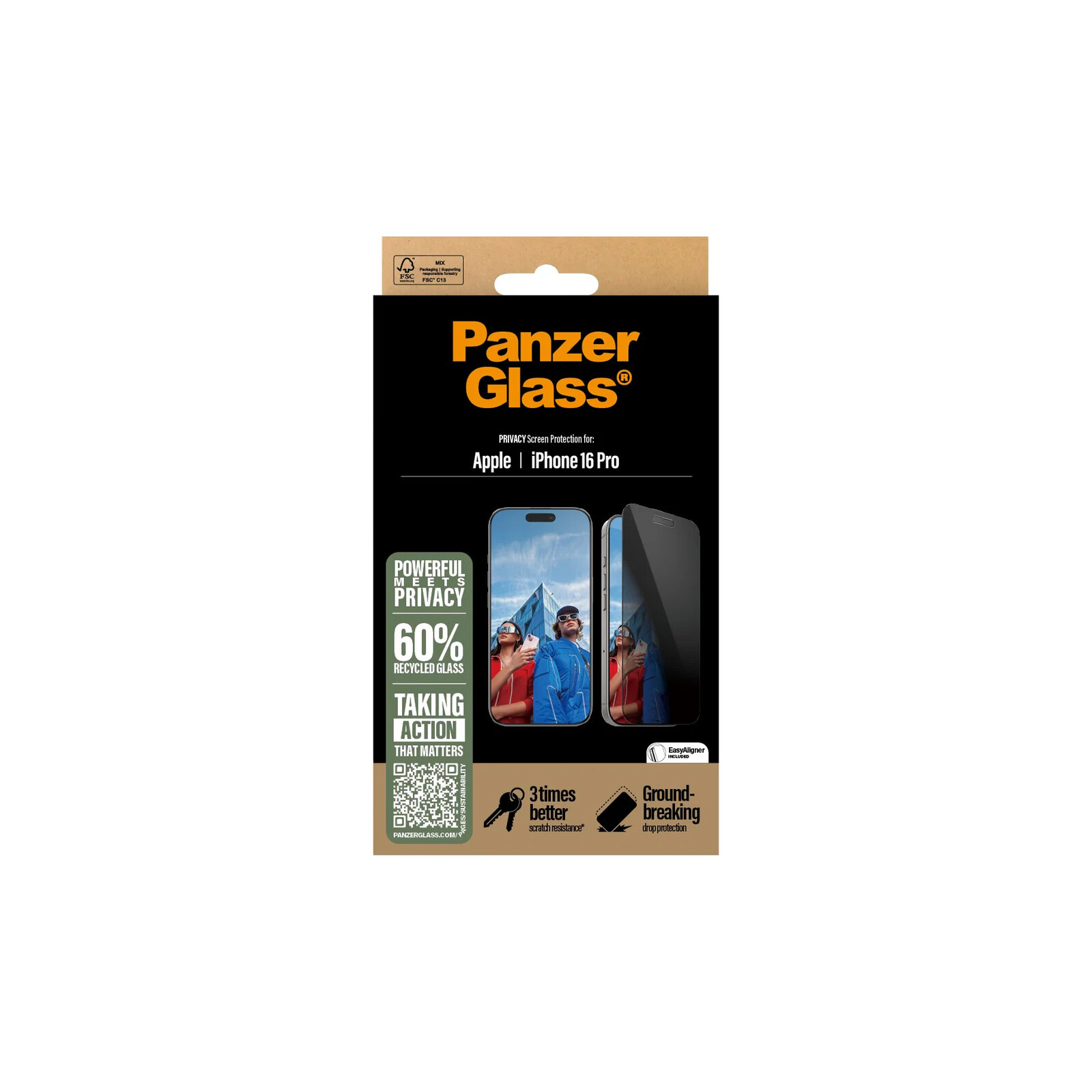 PanzerGlass Schutzglas Privacy Apple iPhone 16 Pro