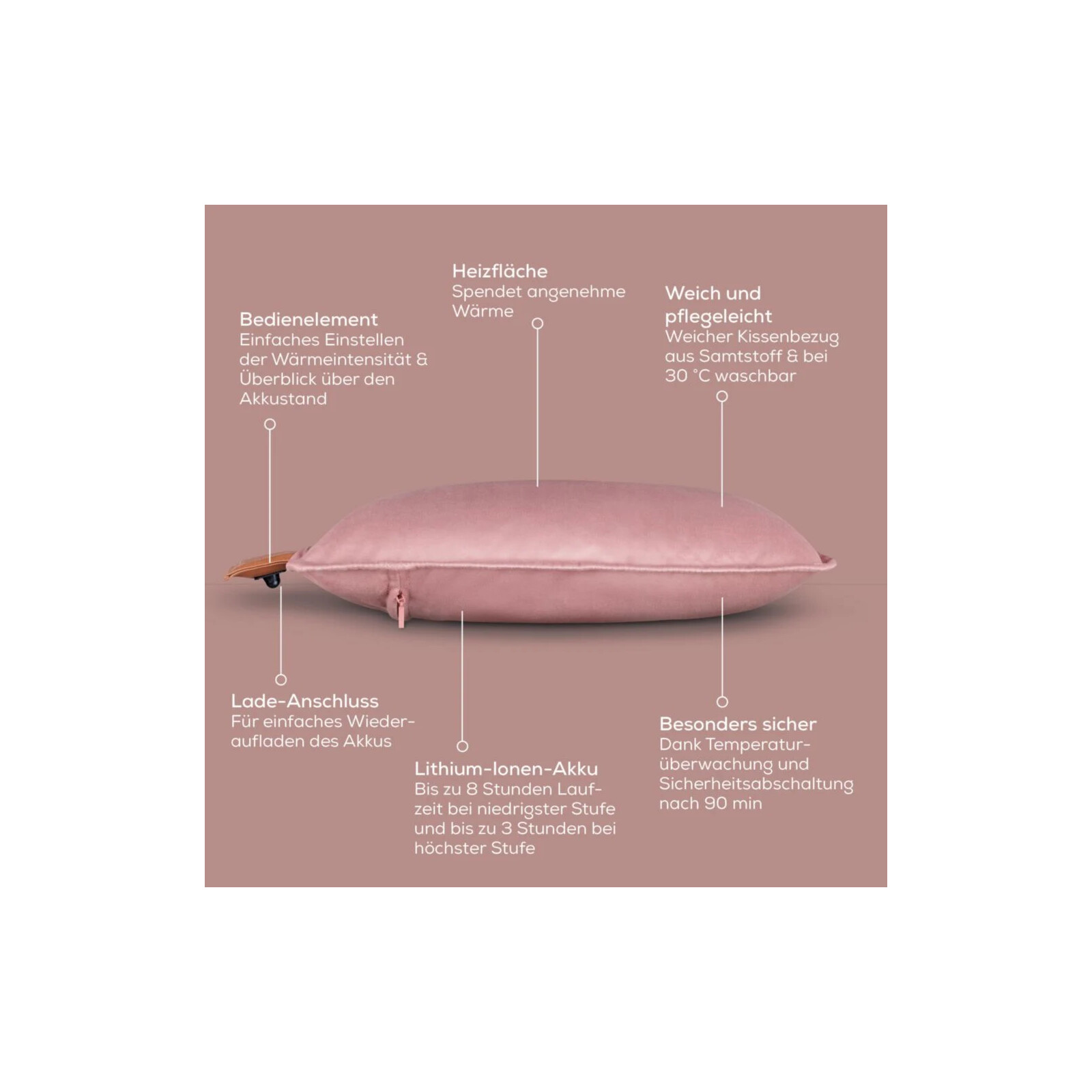 BEURER HK 77 Akku-Heizkissen blush-rose
