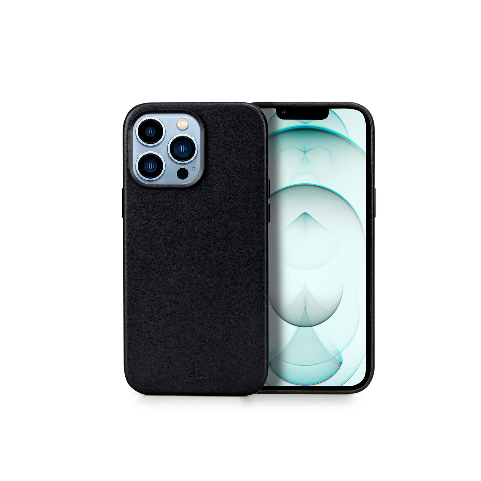 Felixx Back Cover Leder Apple iPhone 15 Pro Max schwarz