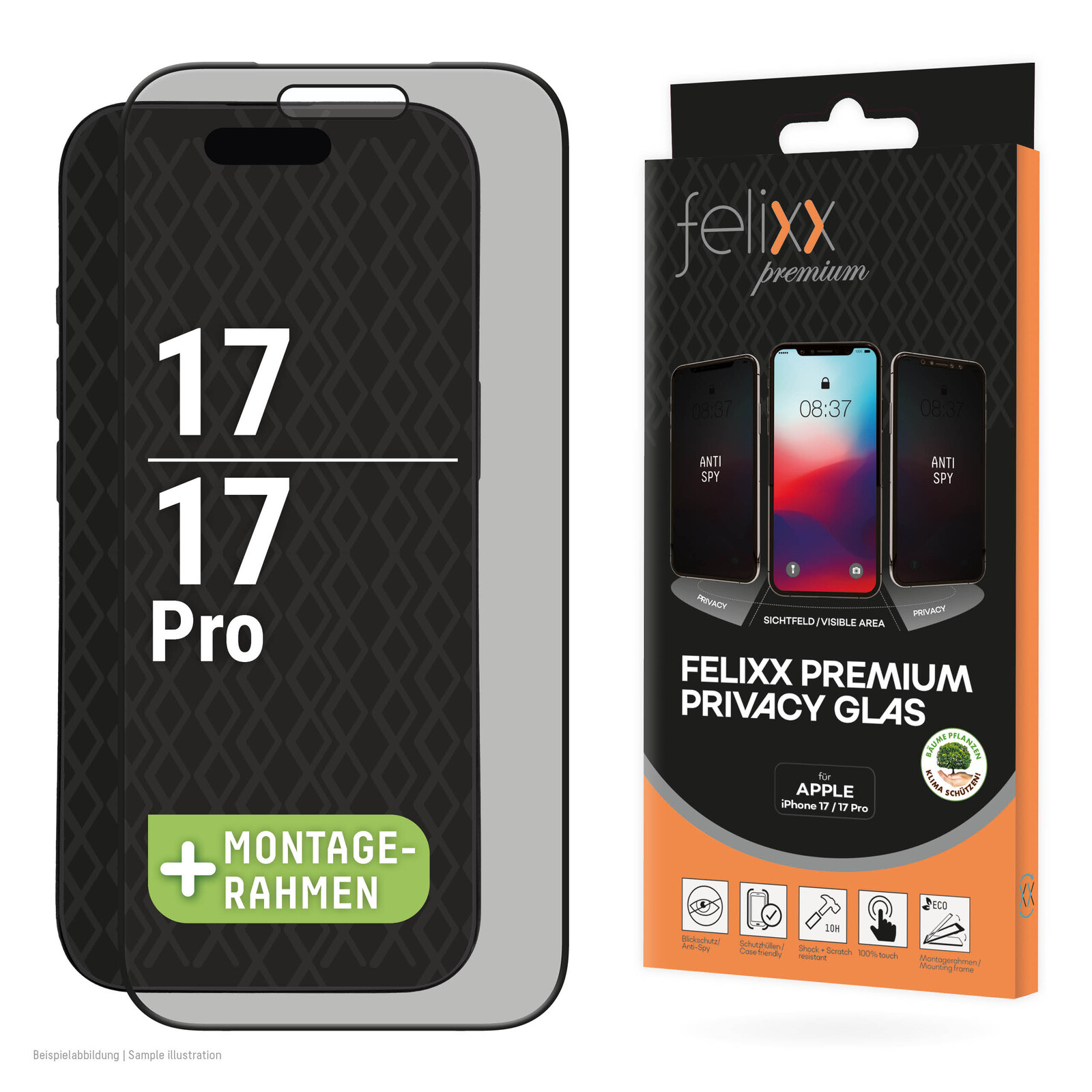 Felixx Glas Privacy Apple iPhone 17/17Pro