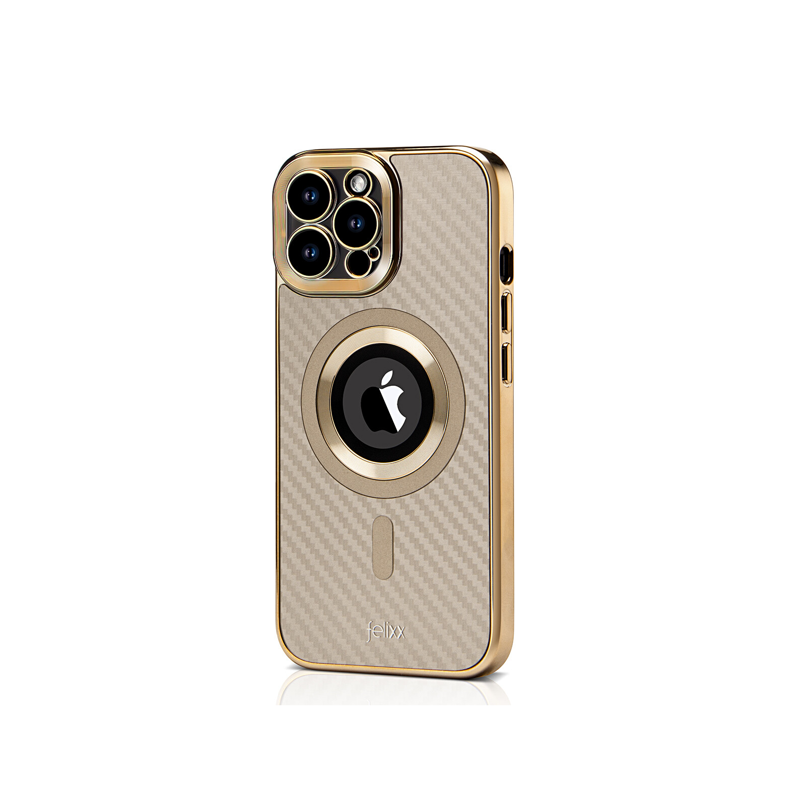 Felixx Back Carbon App iPhone 15 Pro Max gold
