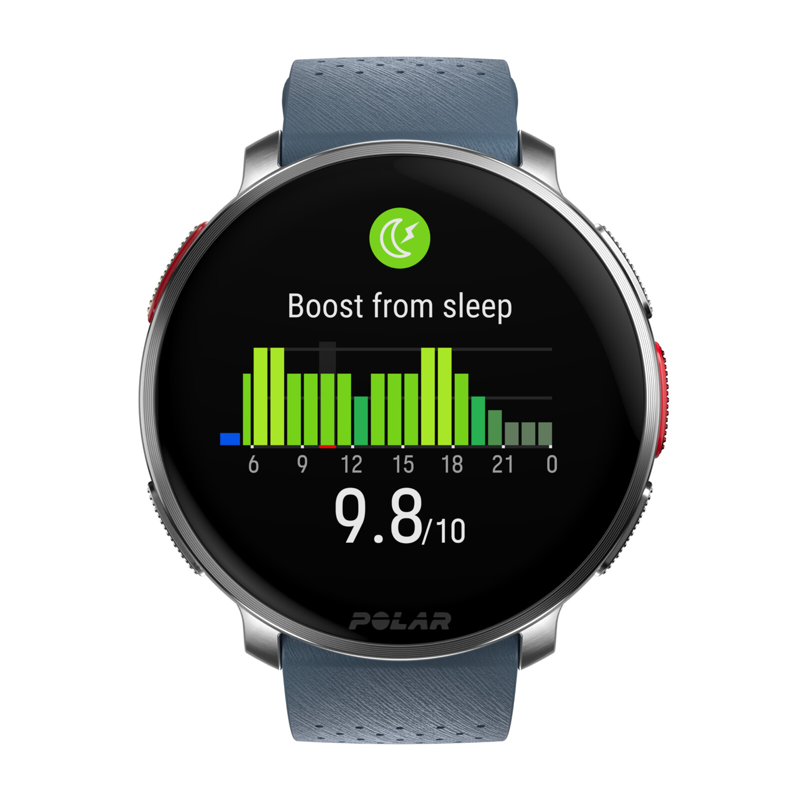 Polar Vantage V3 silver/blue S-L