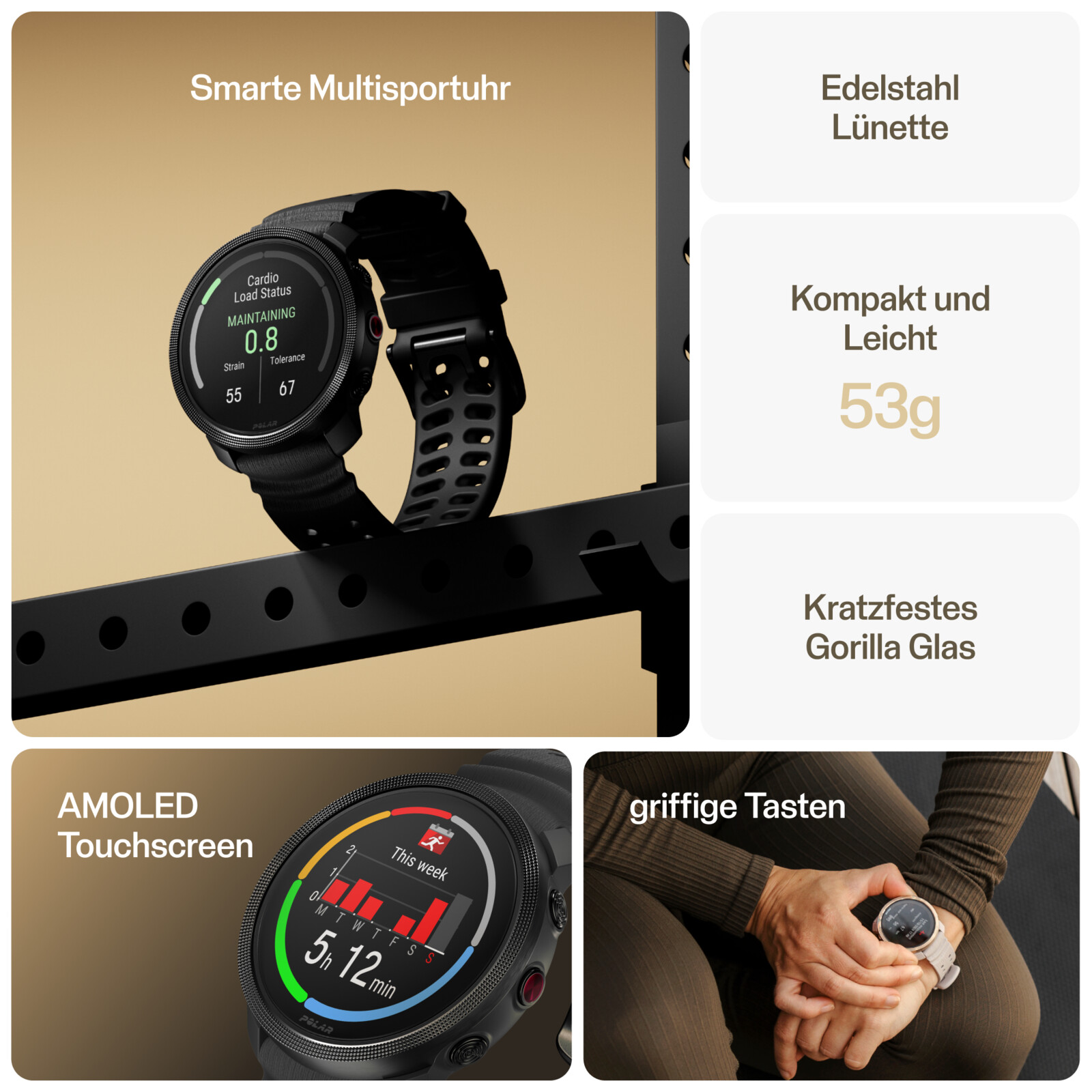 Polar Vantage M3 S-L schwarz