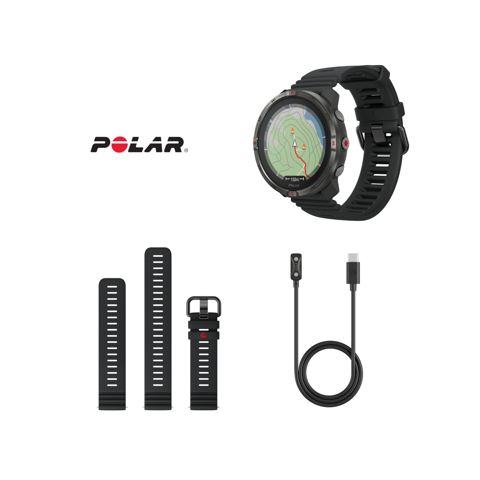 Polar Grit X2 Night Black S-L