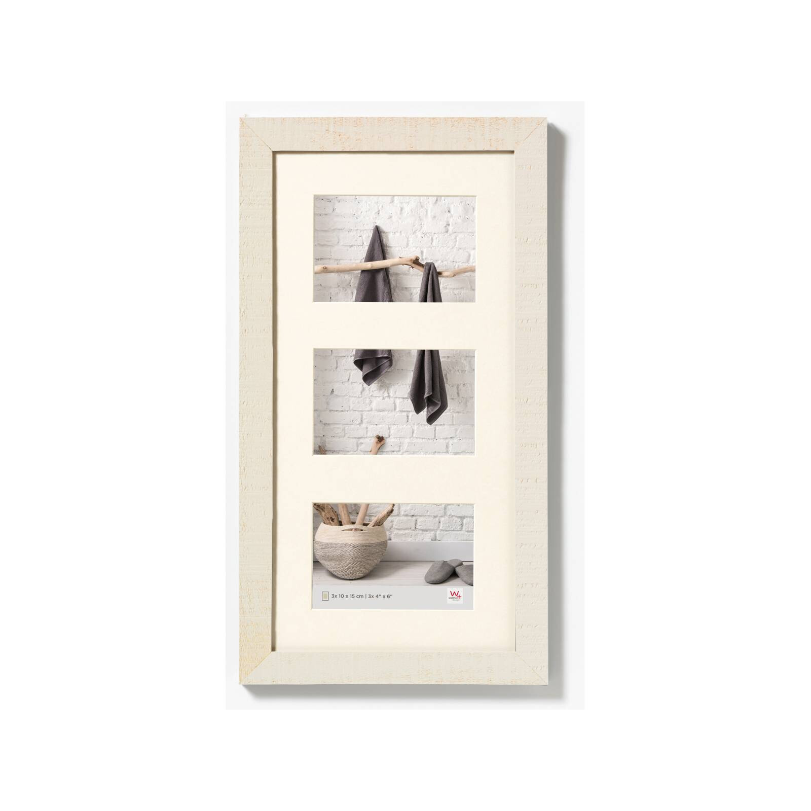 Bilderrahmen Home 3x10x15cm Holz creme