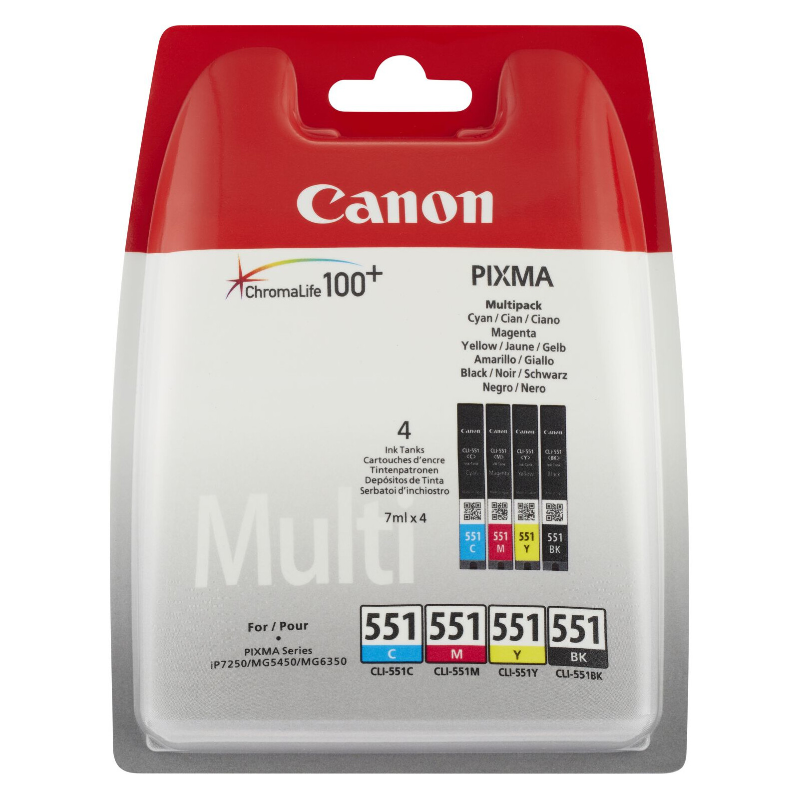 Canon CLI-551 Tinte B/Y/C/M